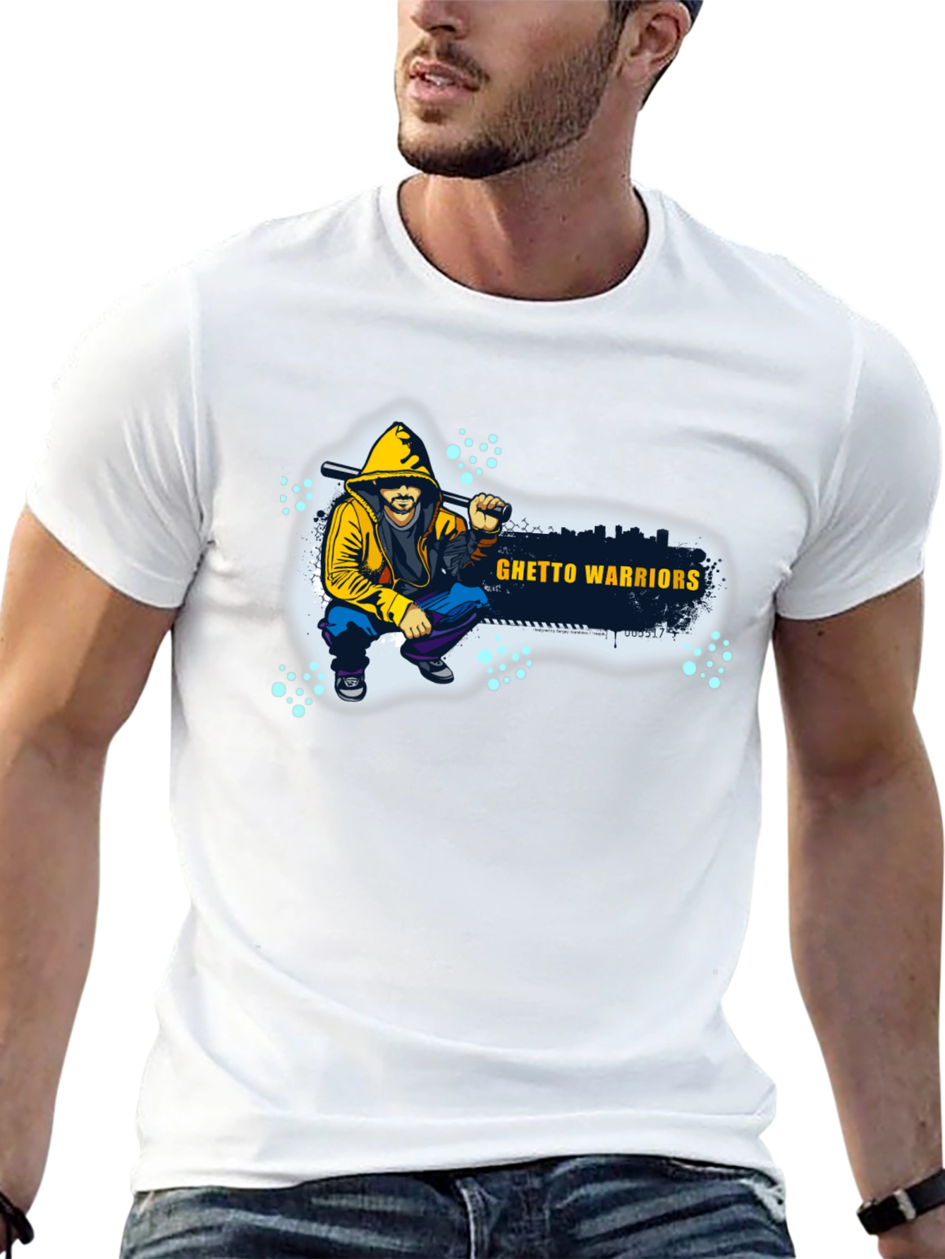 Ghetto Warriors Black Graphic T-Shirt