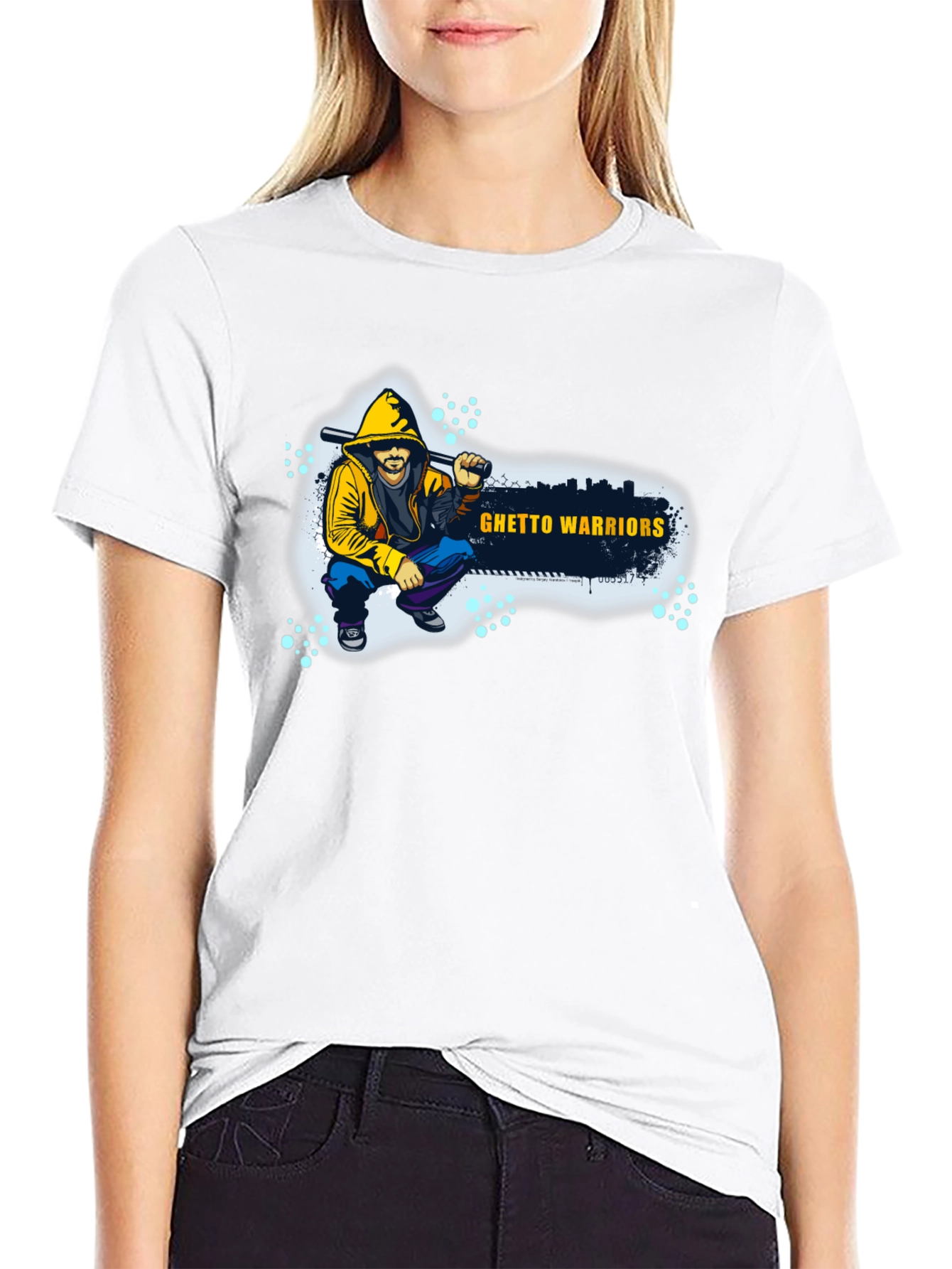 Ghetto Warriors Black Graphic T-Shirt