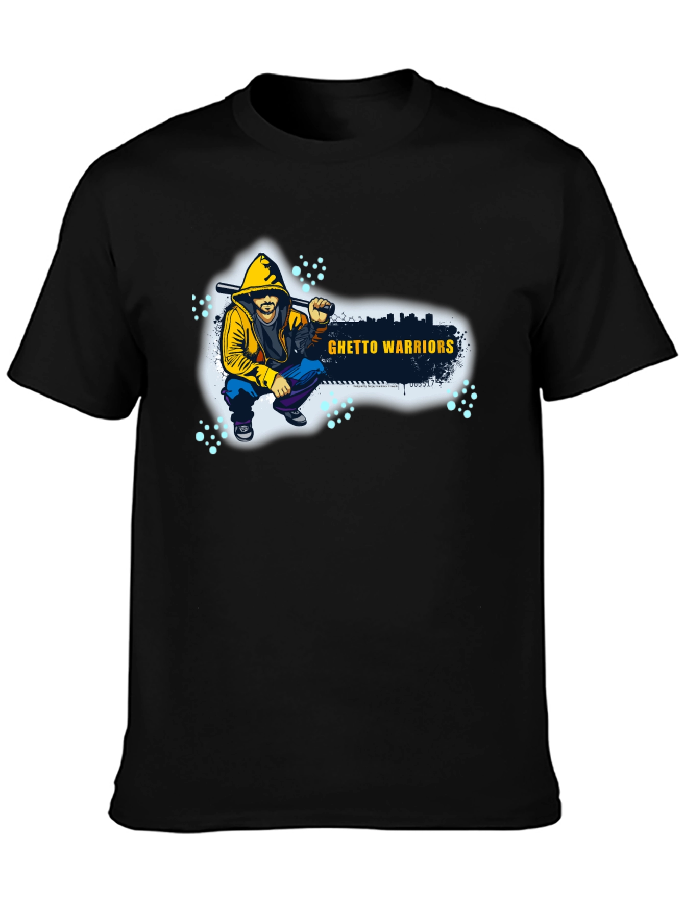 Ghetto Warriors Black Graphic T-Shirt