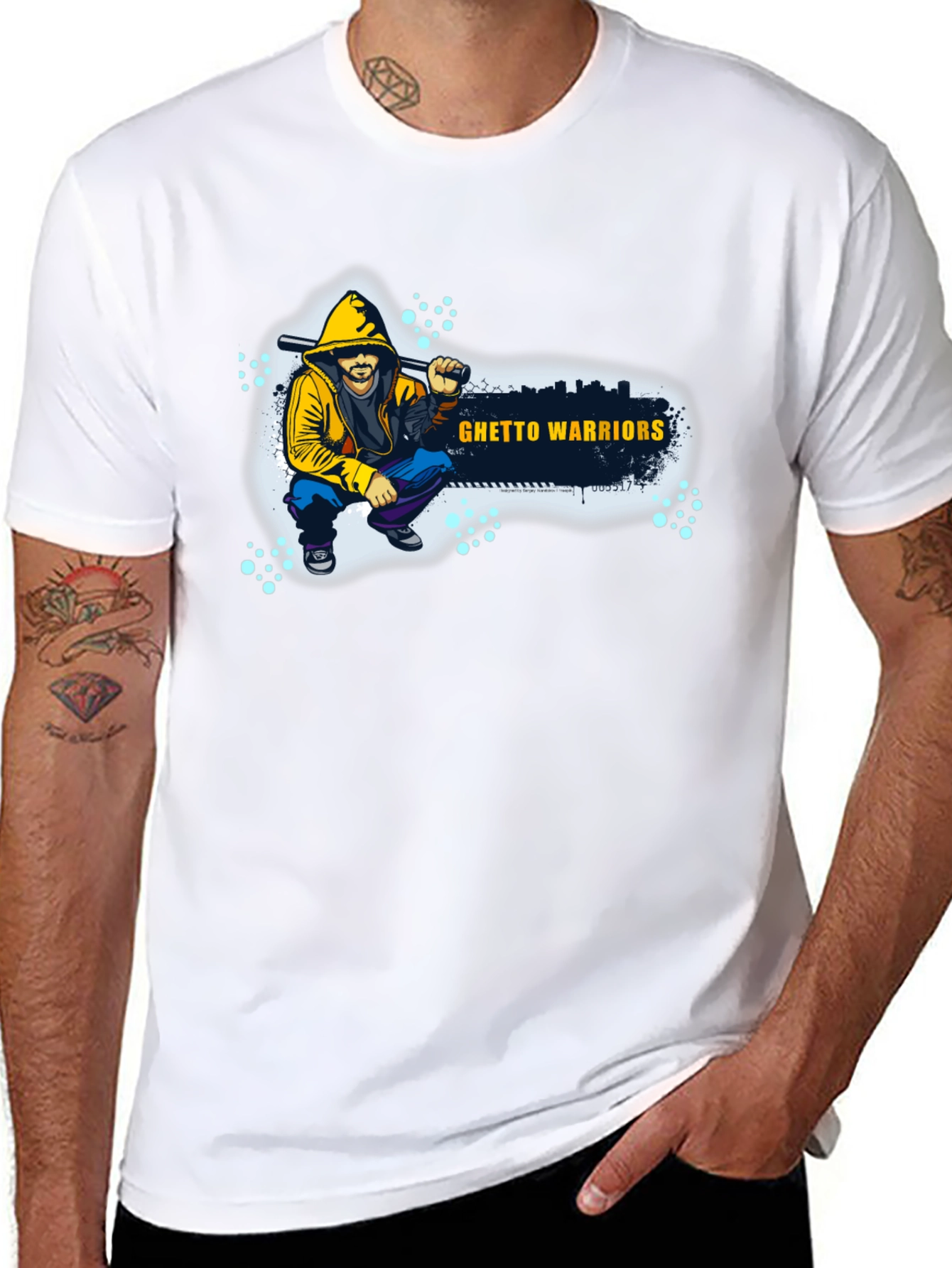 Ghetto Warriors Black Graphic T-Shirt
