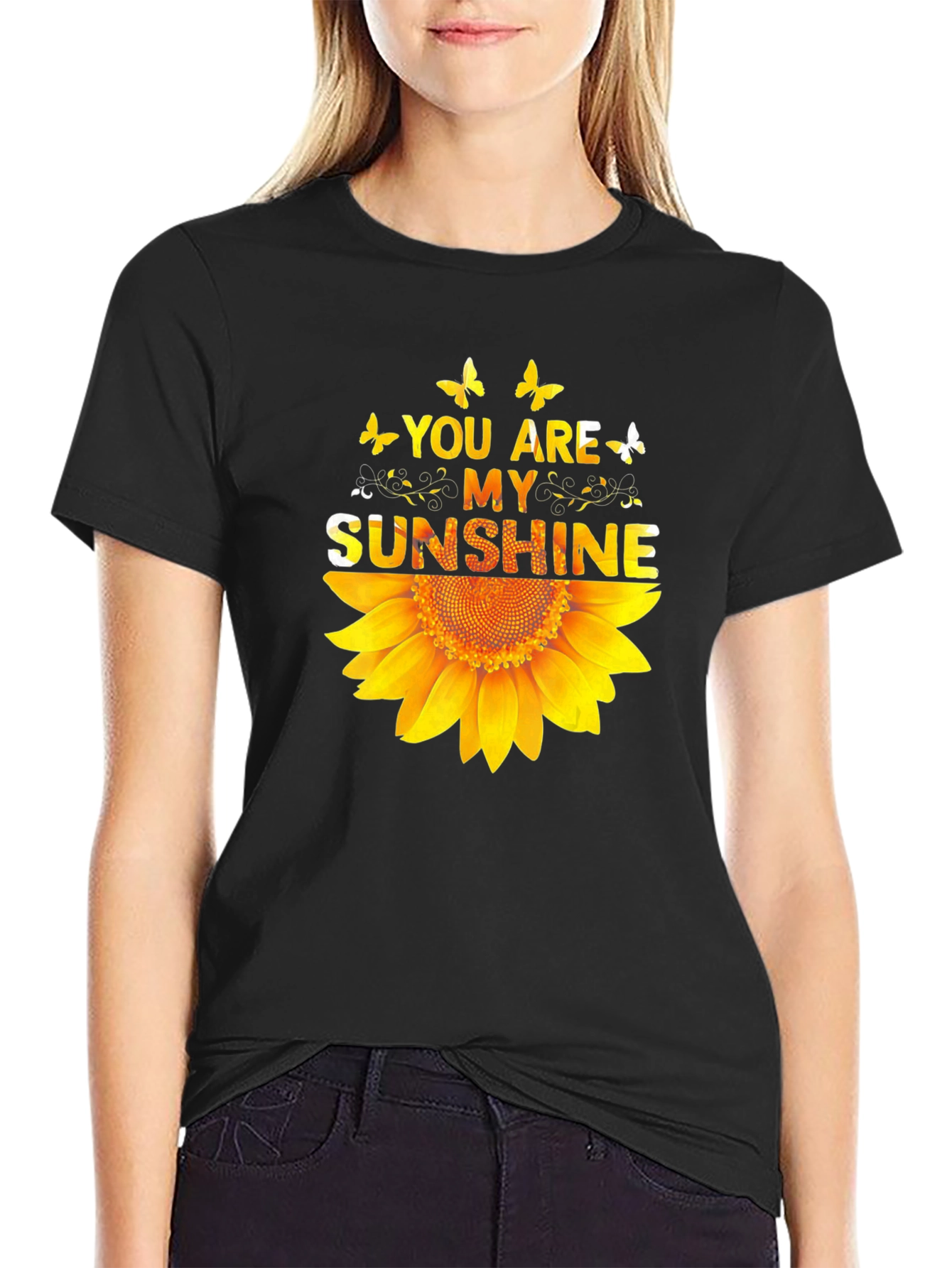 You Are My Sunshine Sunflower Graphic T-Shirt