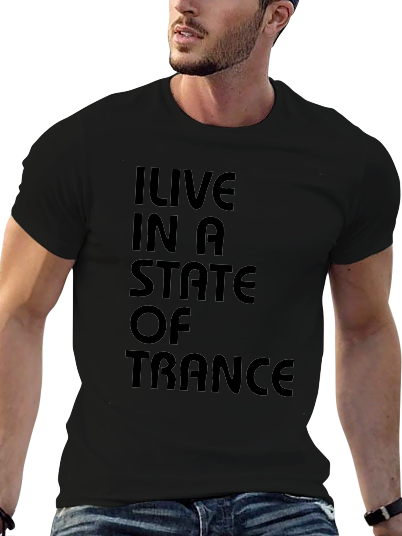 I Live in a State of Trance Black T-Shirt