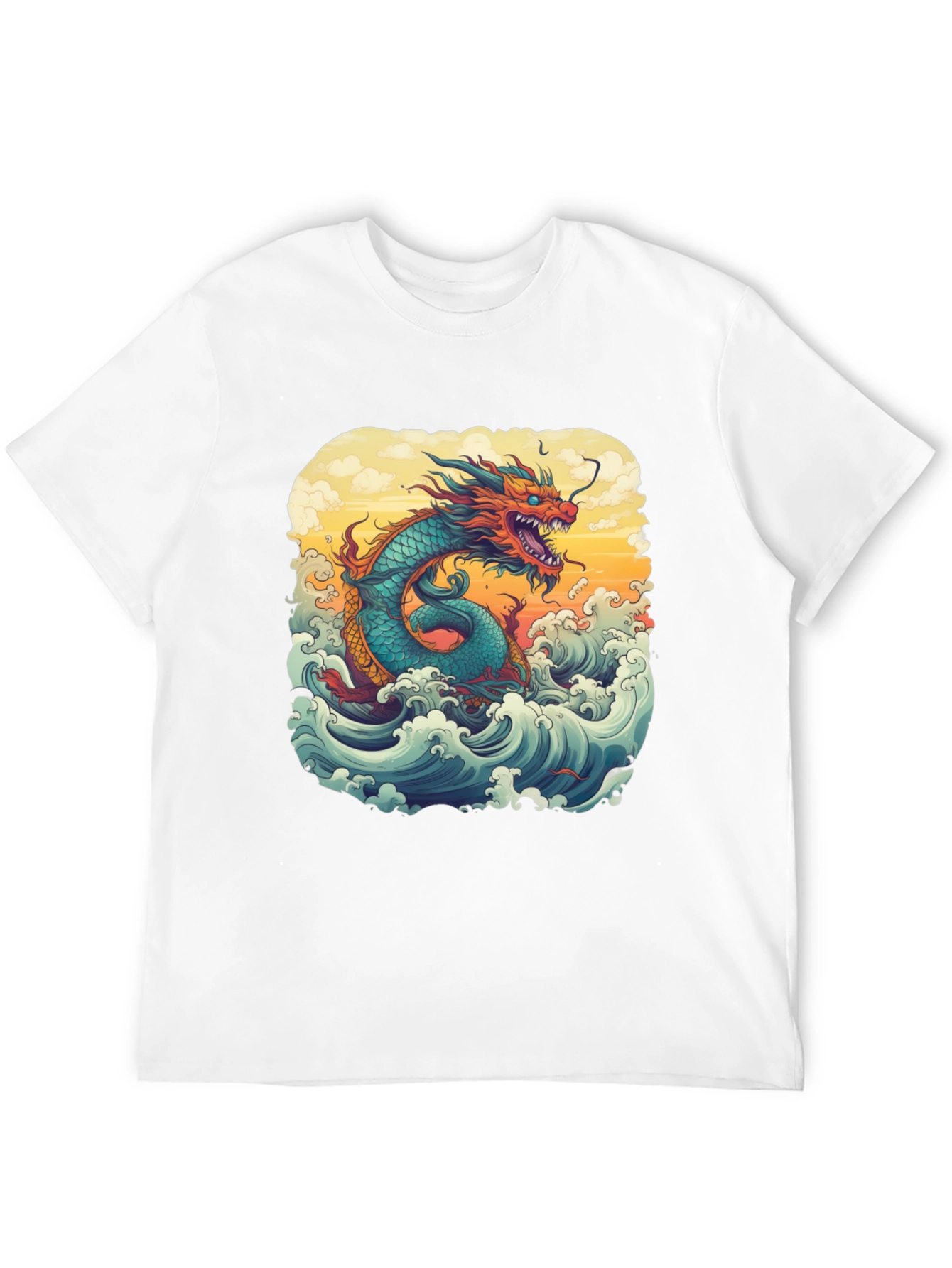 Dragon Wave Graphic Tee - Unique Design