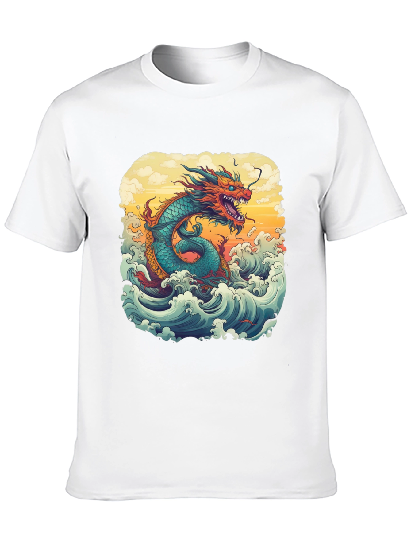Dragon Wave Graphic Tee - Unique Design