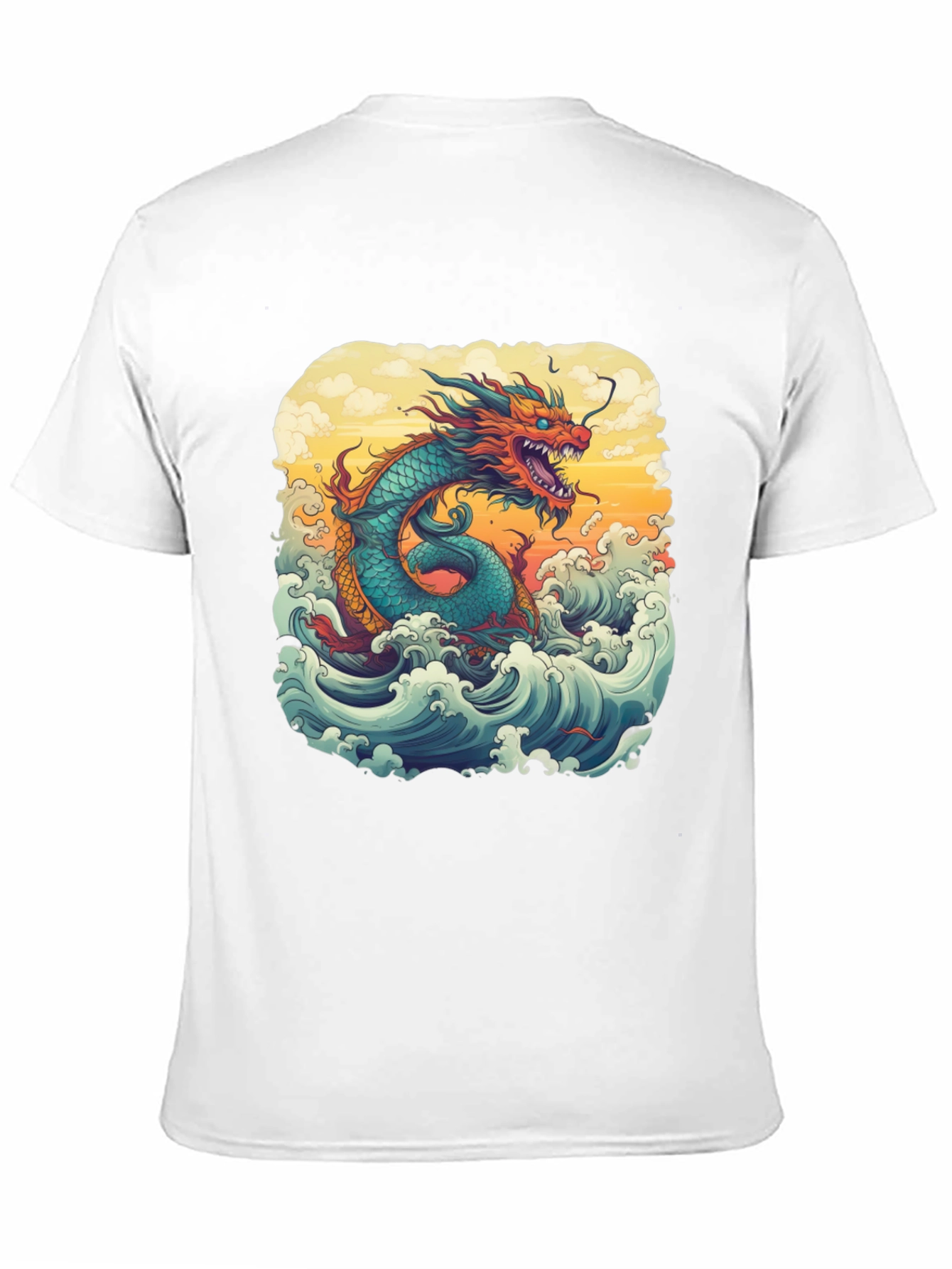Dragon Wave Graphic Tee - Unique Design