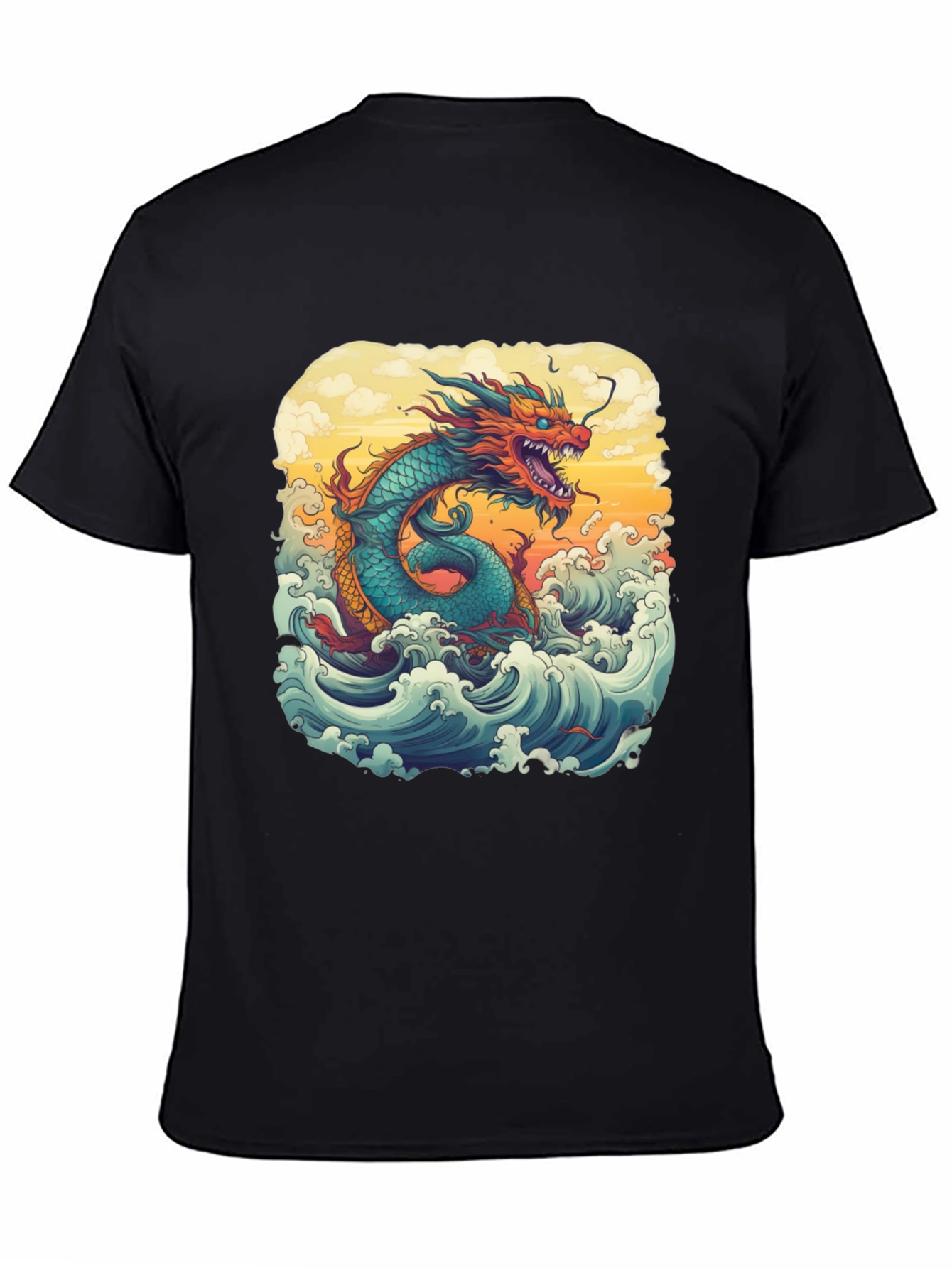 Dragon Wave Graphic Tee - Unique Design