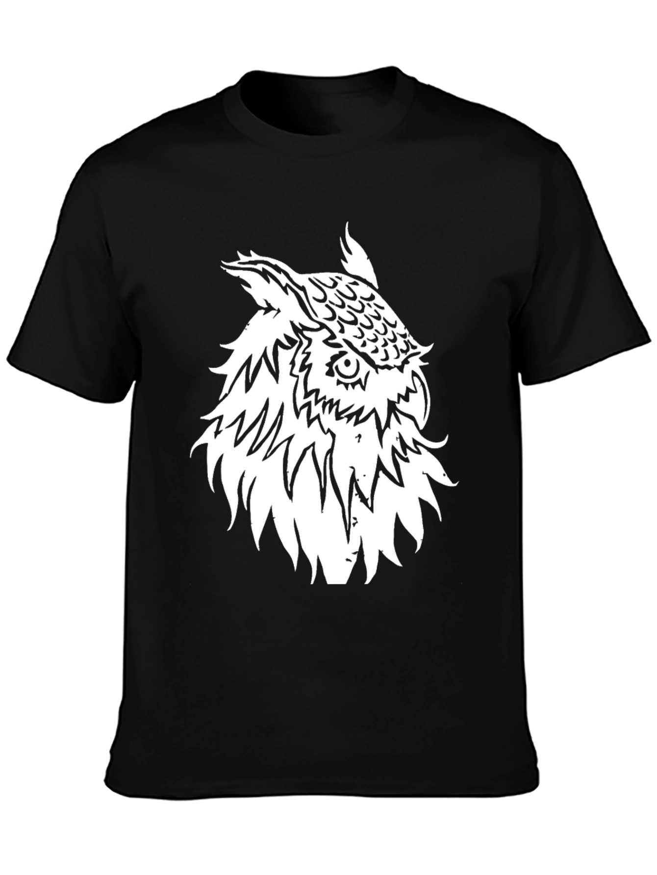 Cool Owl Graphic Black T-Shirt
