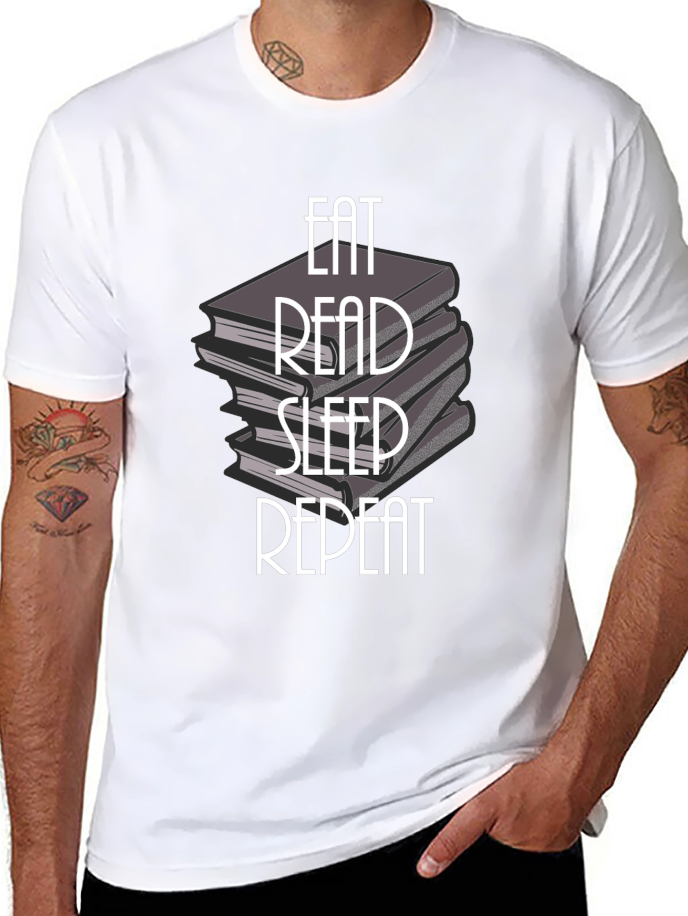 Eat Read Sleep Repeat T-Shirt - Book Lover Tee