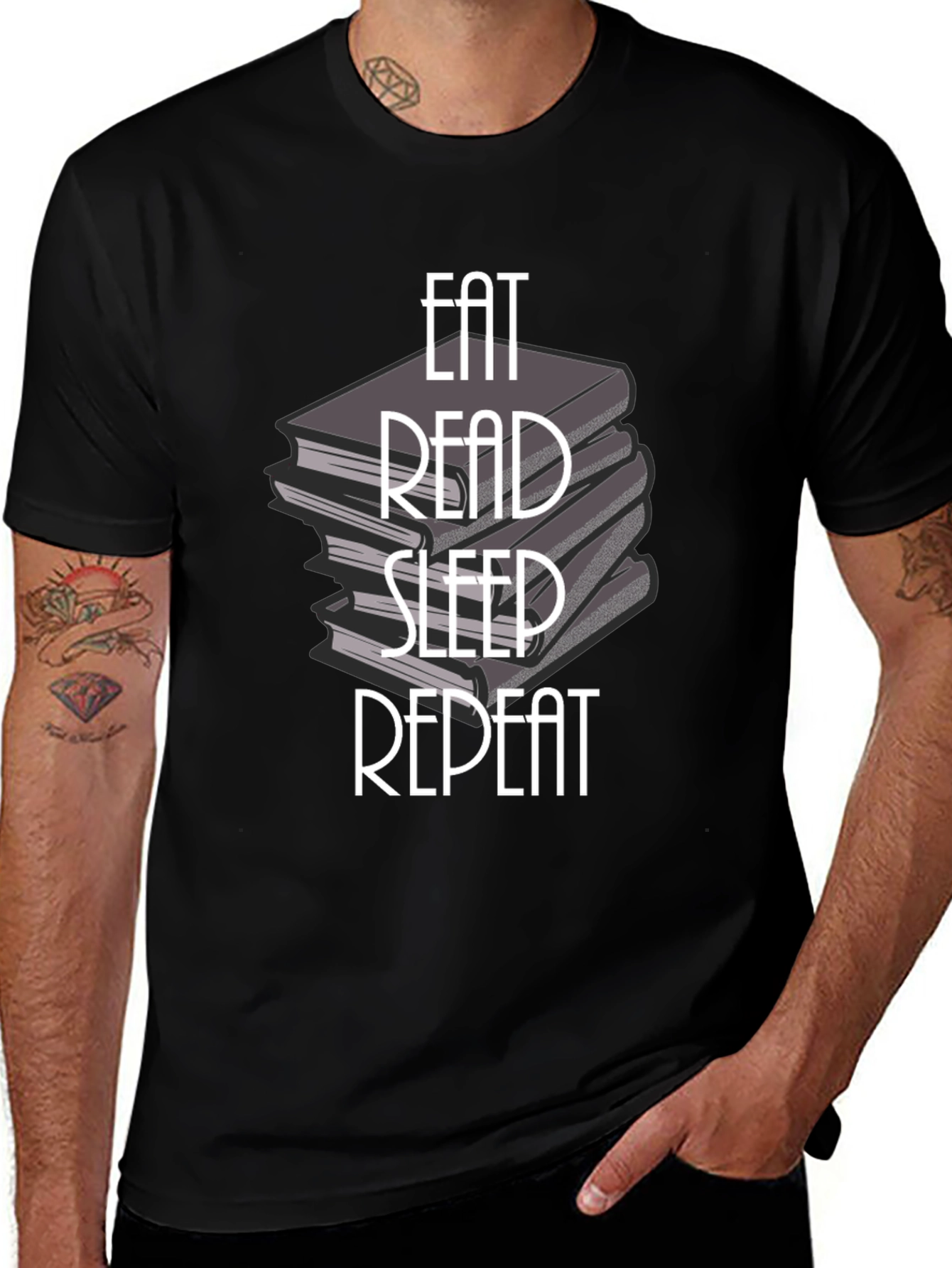 Eat Read Sleep Repeat T-Shirt - Book Lover Tee