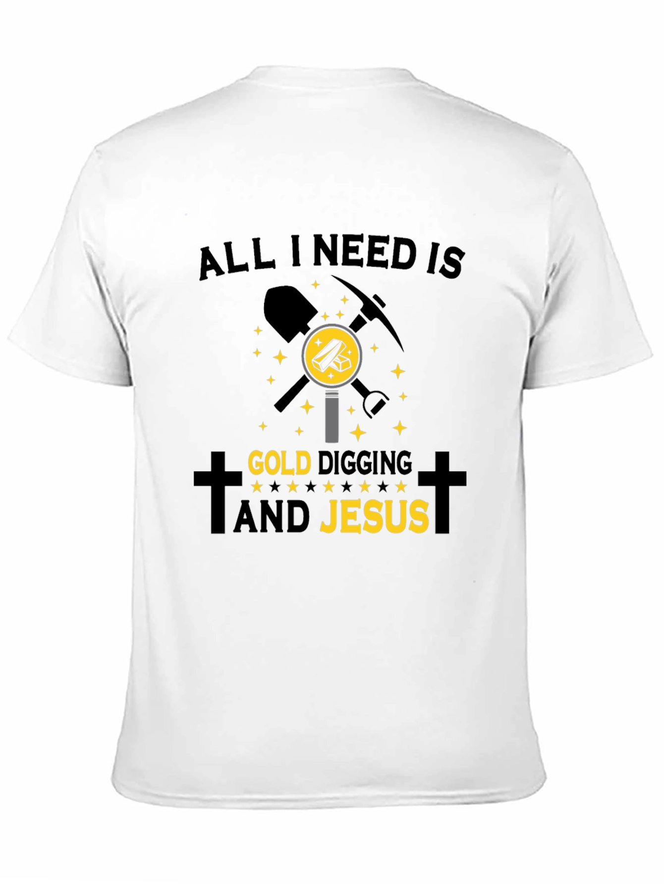 Gold Digging & Jesus T-Shirt - Black