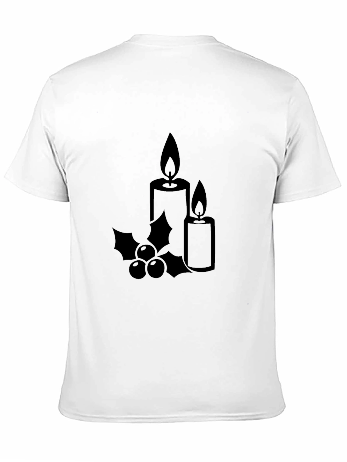 Festive Candle Graphic Tee - Holiday Spirit