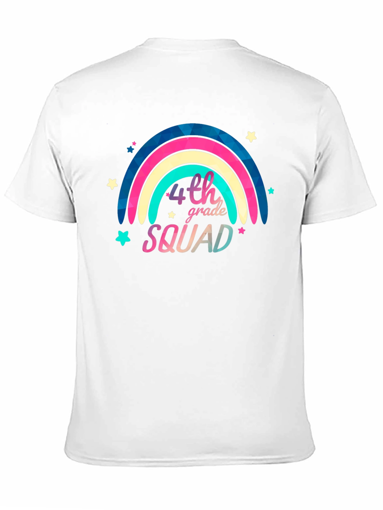 4th Grade Squad Rainbow Graphic Tee - Black