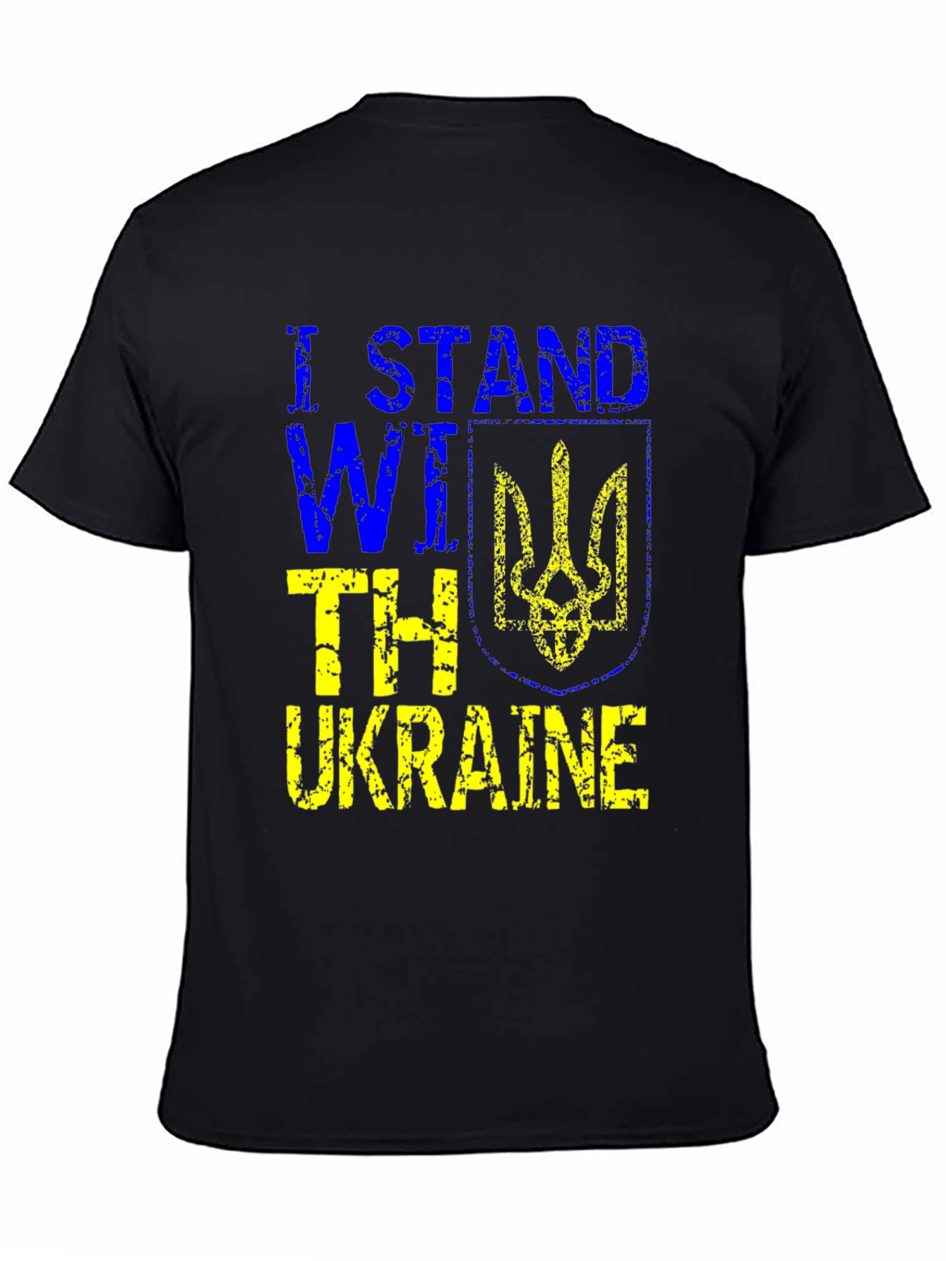 I Stand With Ukraine Black T-Shirt