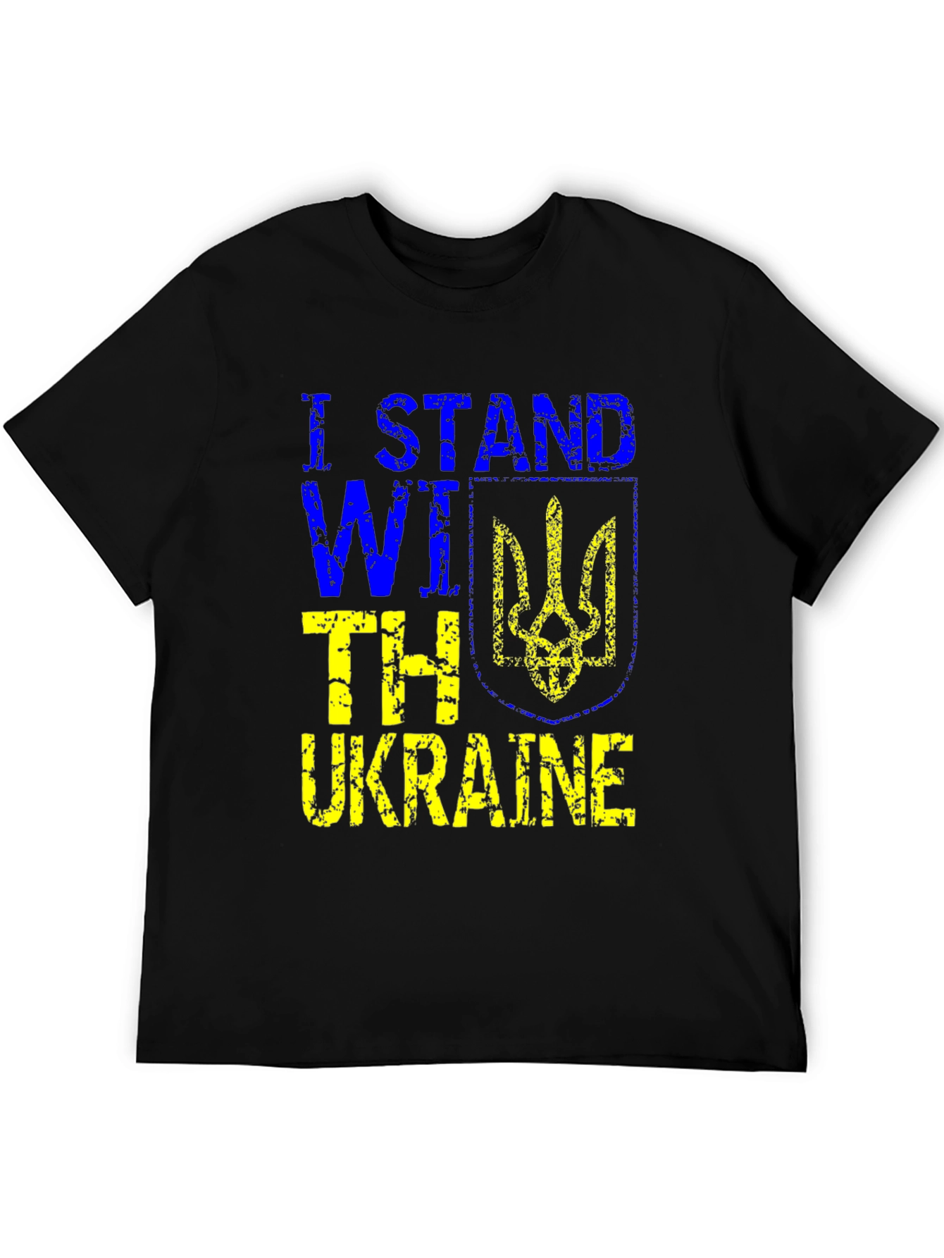 I Stand With Ukraine Black T-Shirt