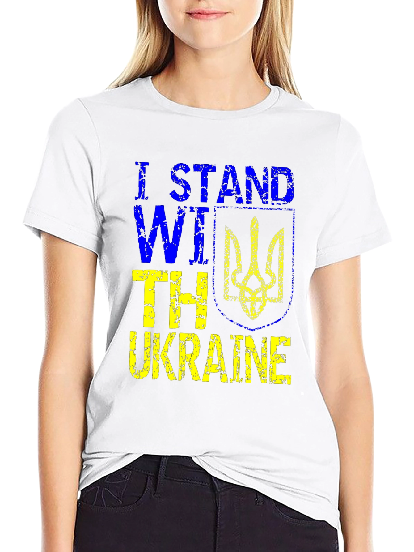 I Stand With Ukraine Black T-Shirt