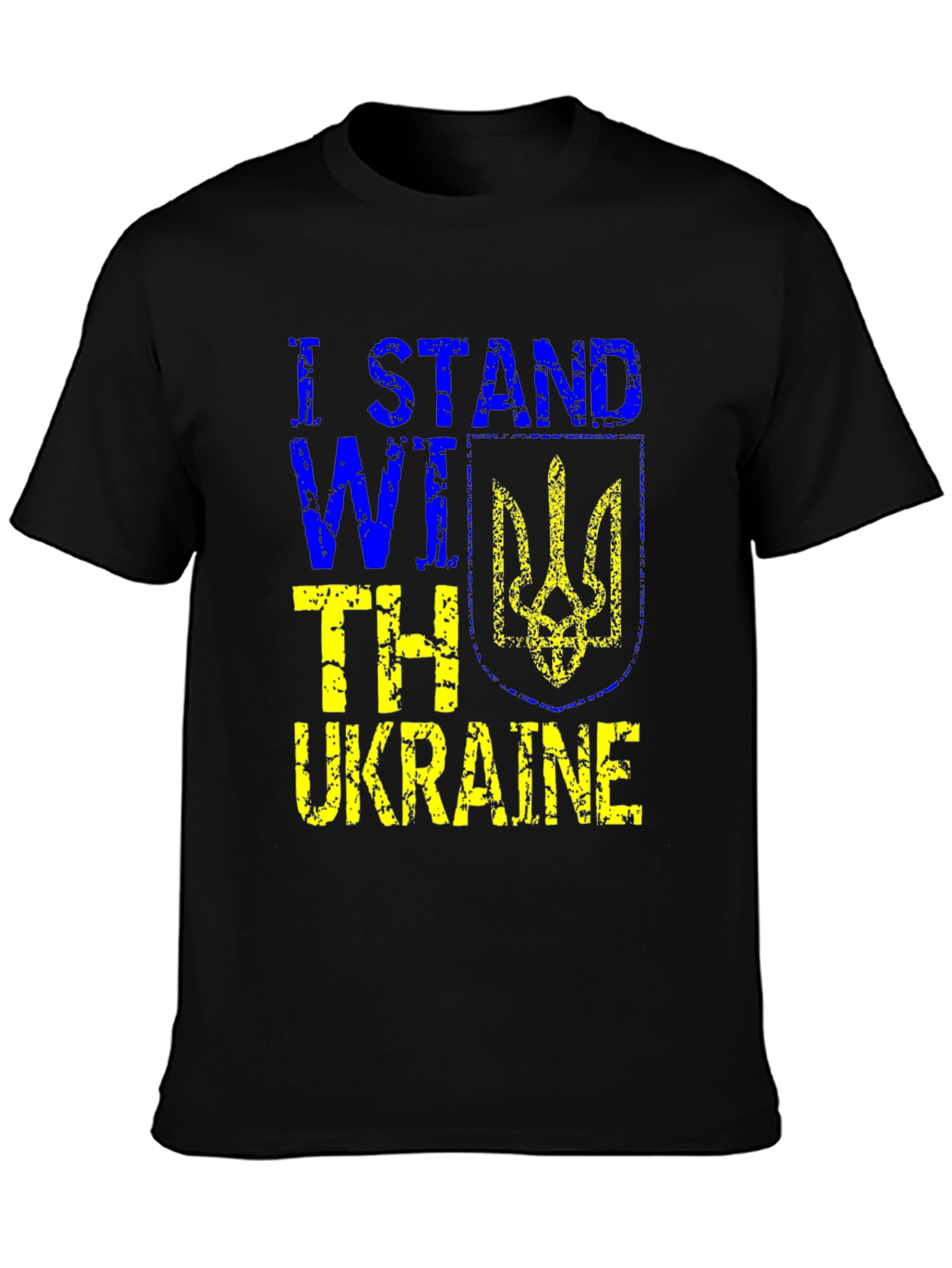I Stand With Ukraine Black T-Shirt