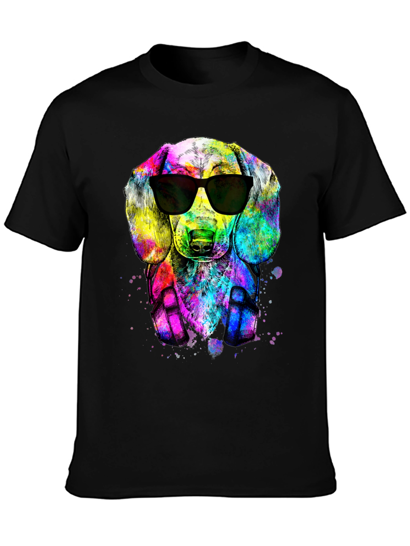 Cool Dachshund Dog T-Shirt - Black Graphic Tee