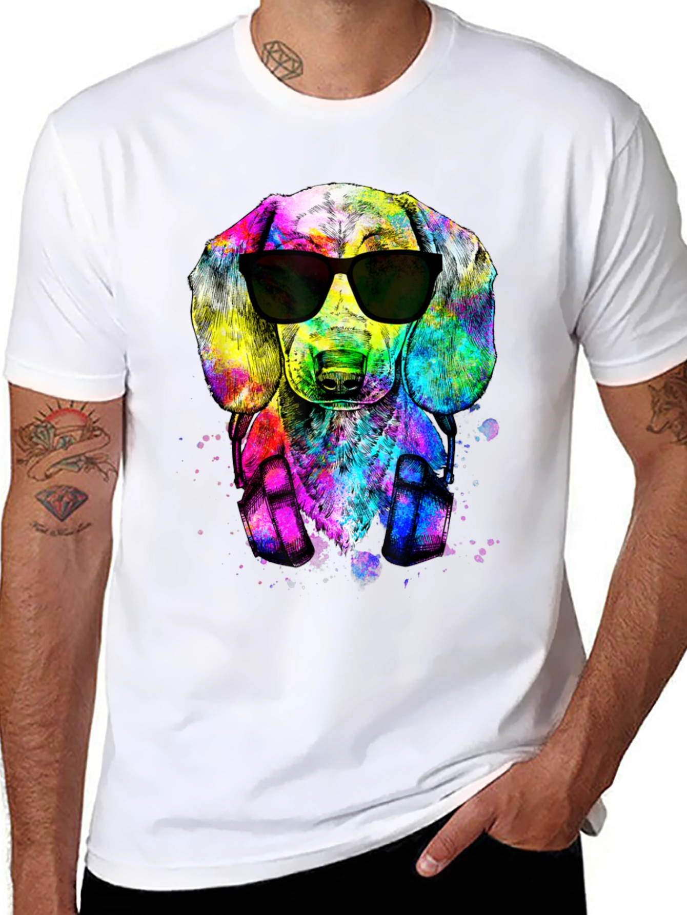 Cool Dachshund Dog T-Shirt - Black Graphic Tee