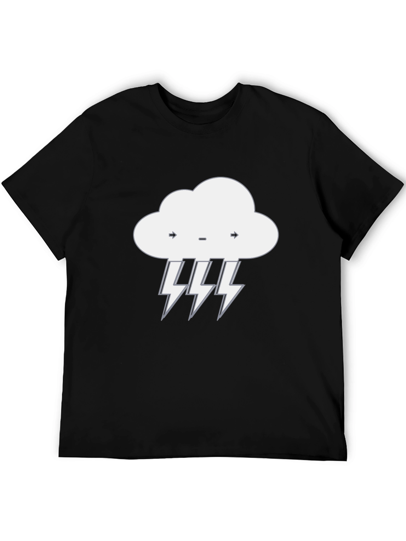 Stormy Weather Graphic Tee - Black Cotton T-Shirt
