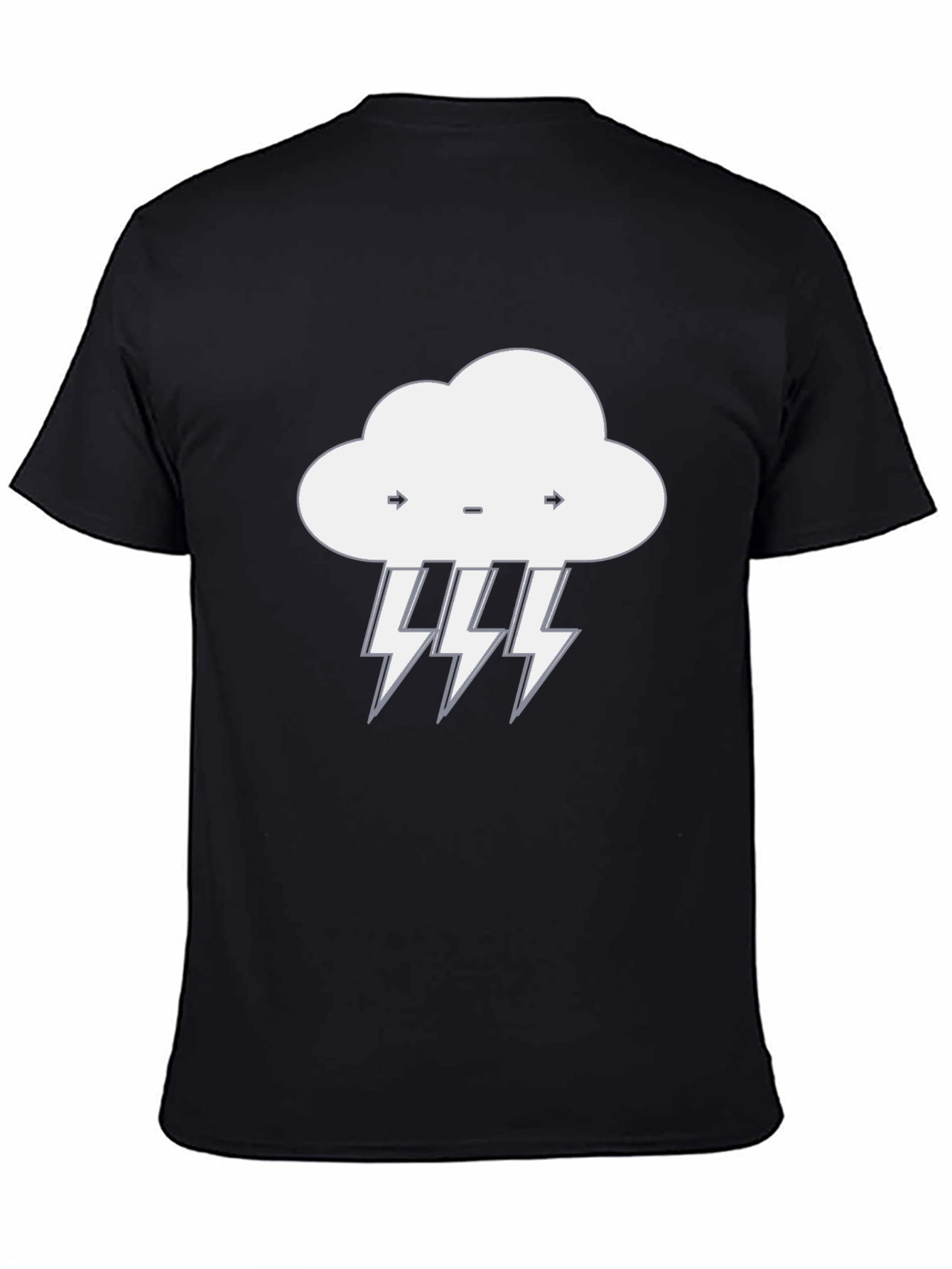 Stormy Weather Graphic Tee - Black Cotton T-Shirt