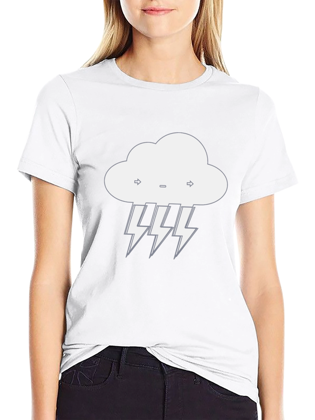 Stormy Weather Graphic Tee - Black Cotton T-Shirt