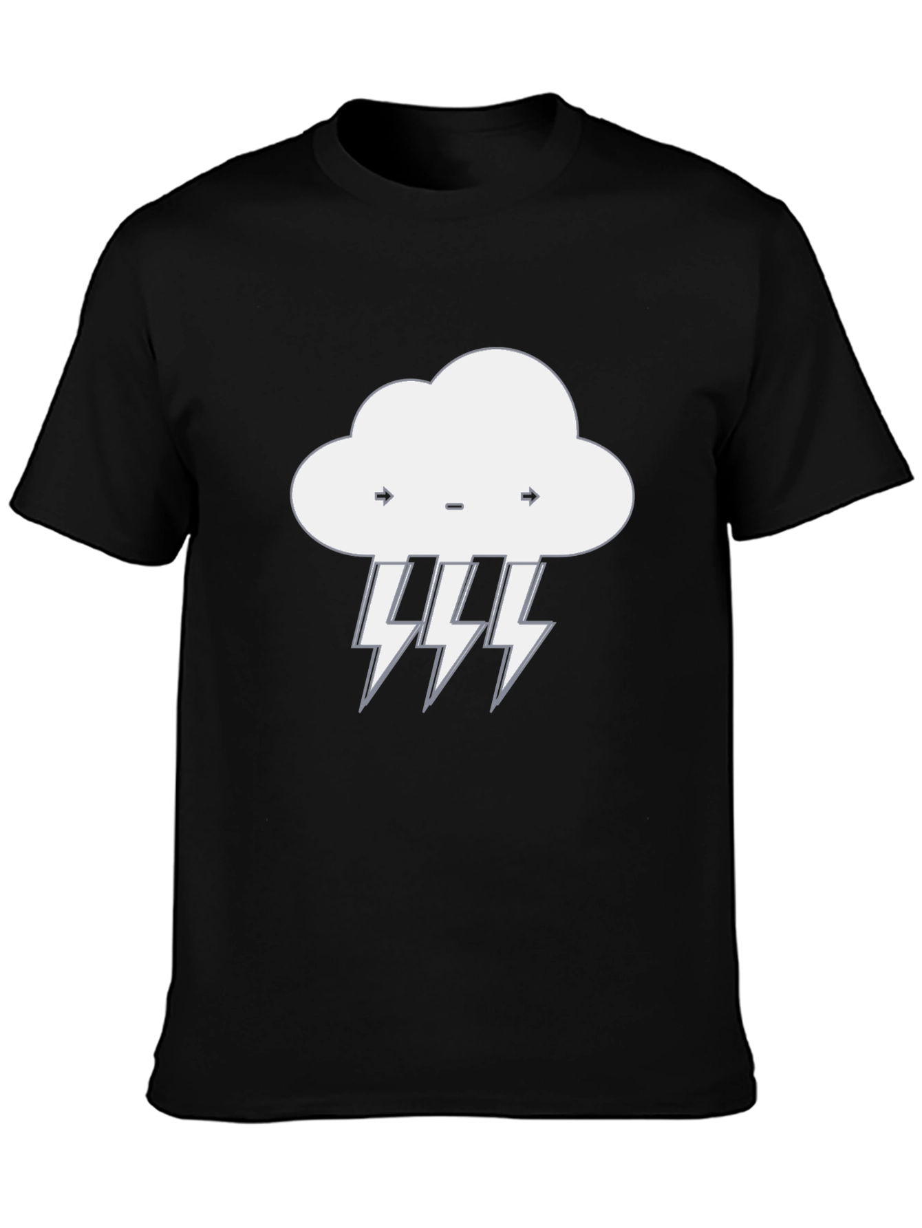 Stormy Weather Graphic Tee - Black Cotton T-Shirt