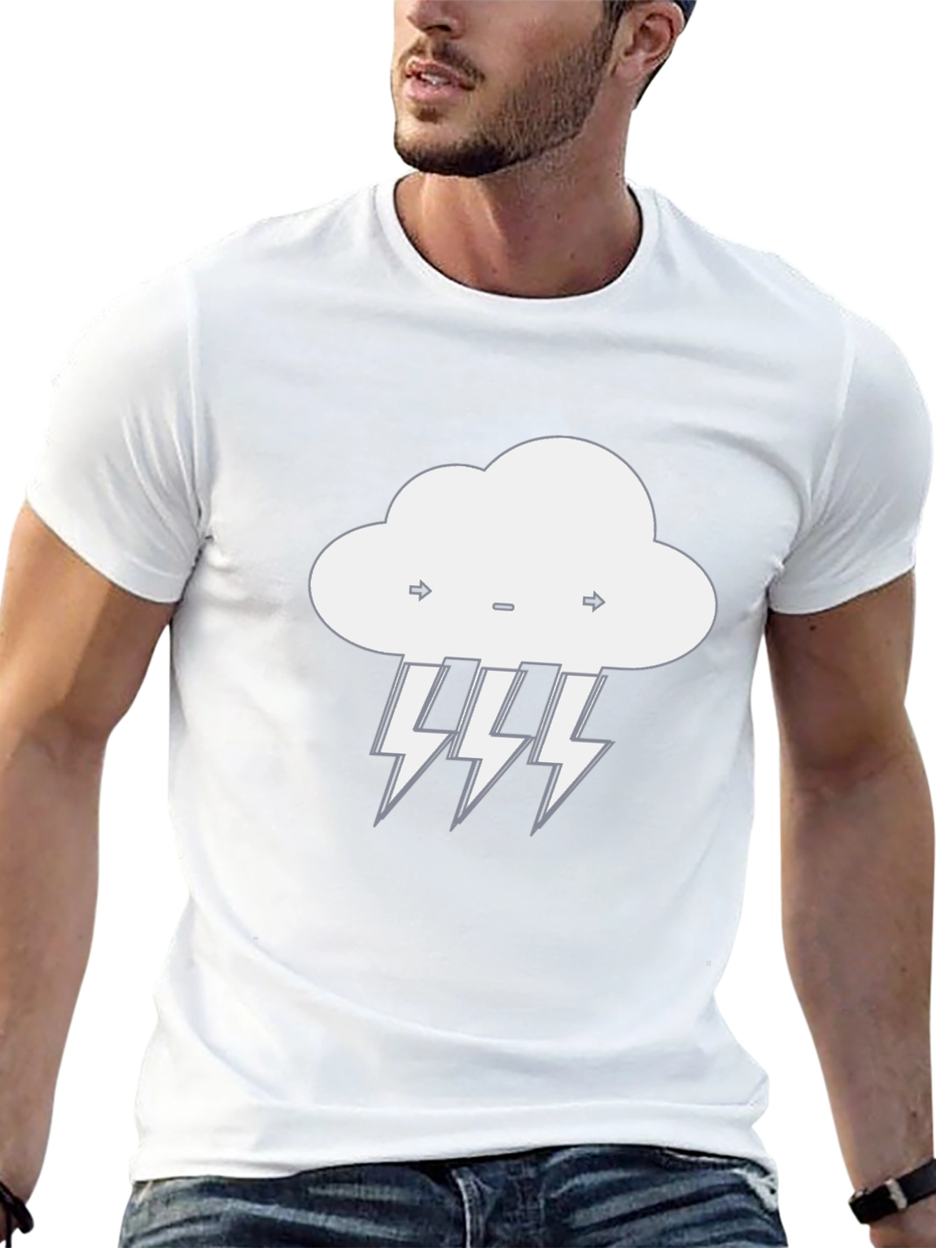 Stormy Weather Graphic Tee - Black Cotton T-Shirt