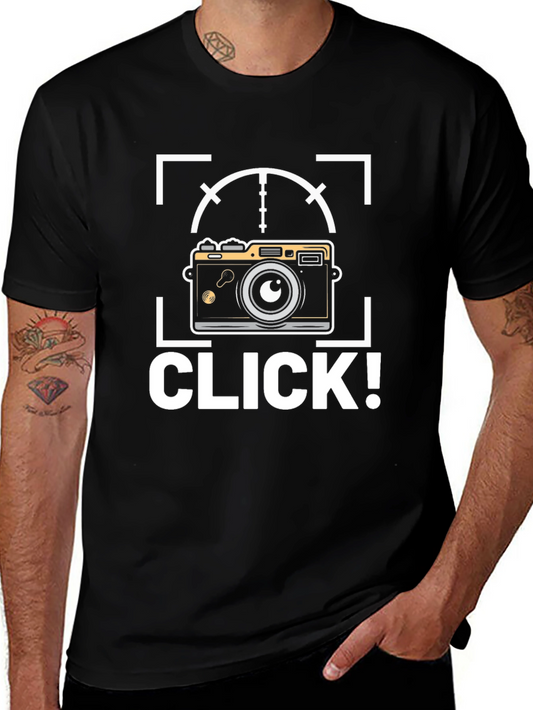 Camera Click! Black Graphic Tee