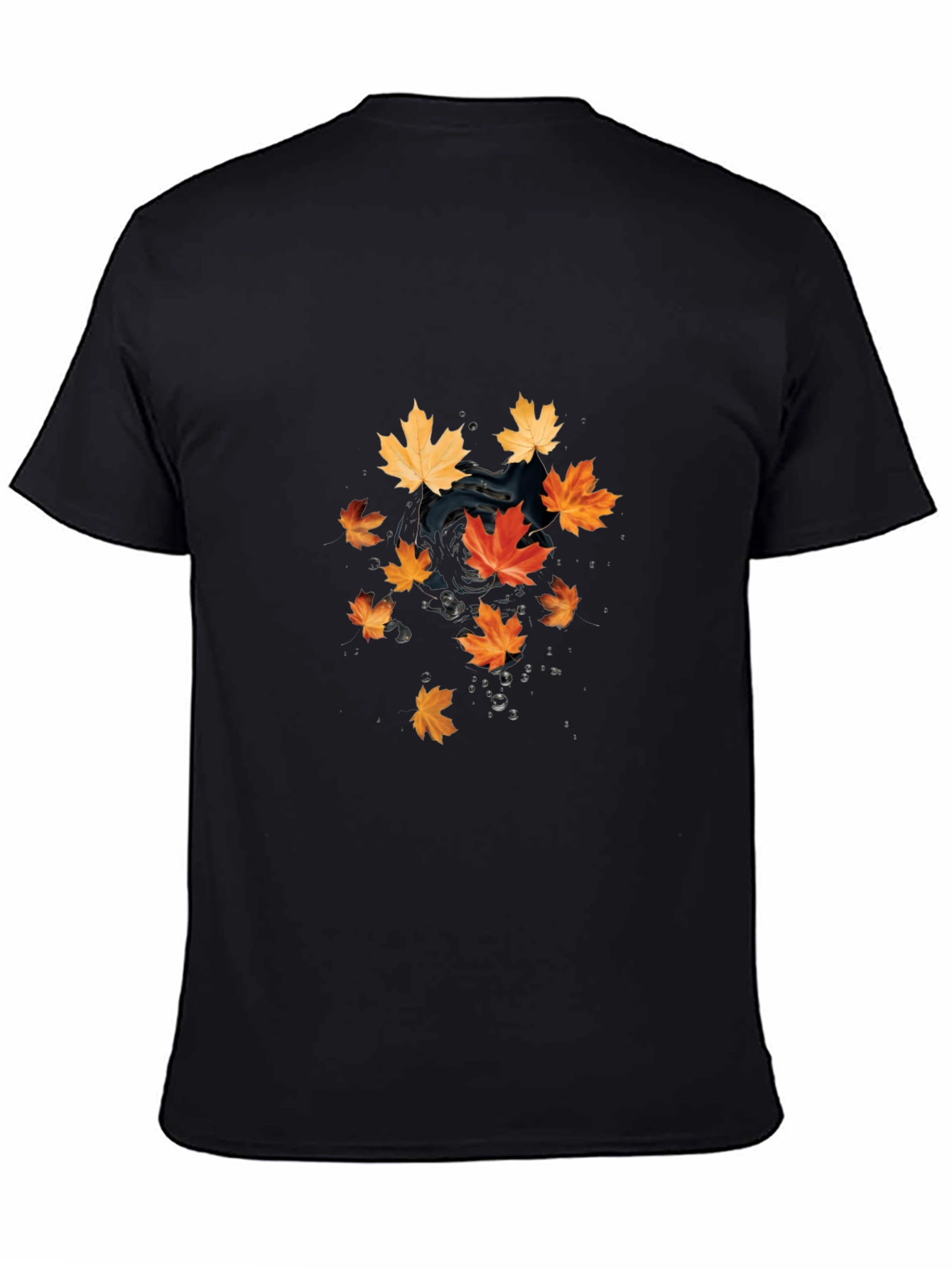 Autumn Leaves Black T-Shirt