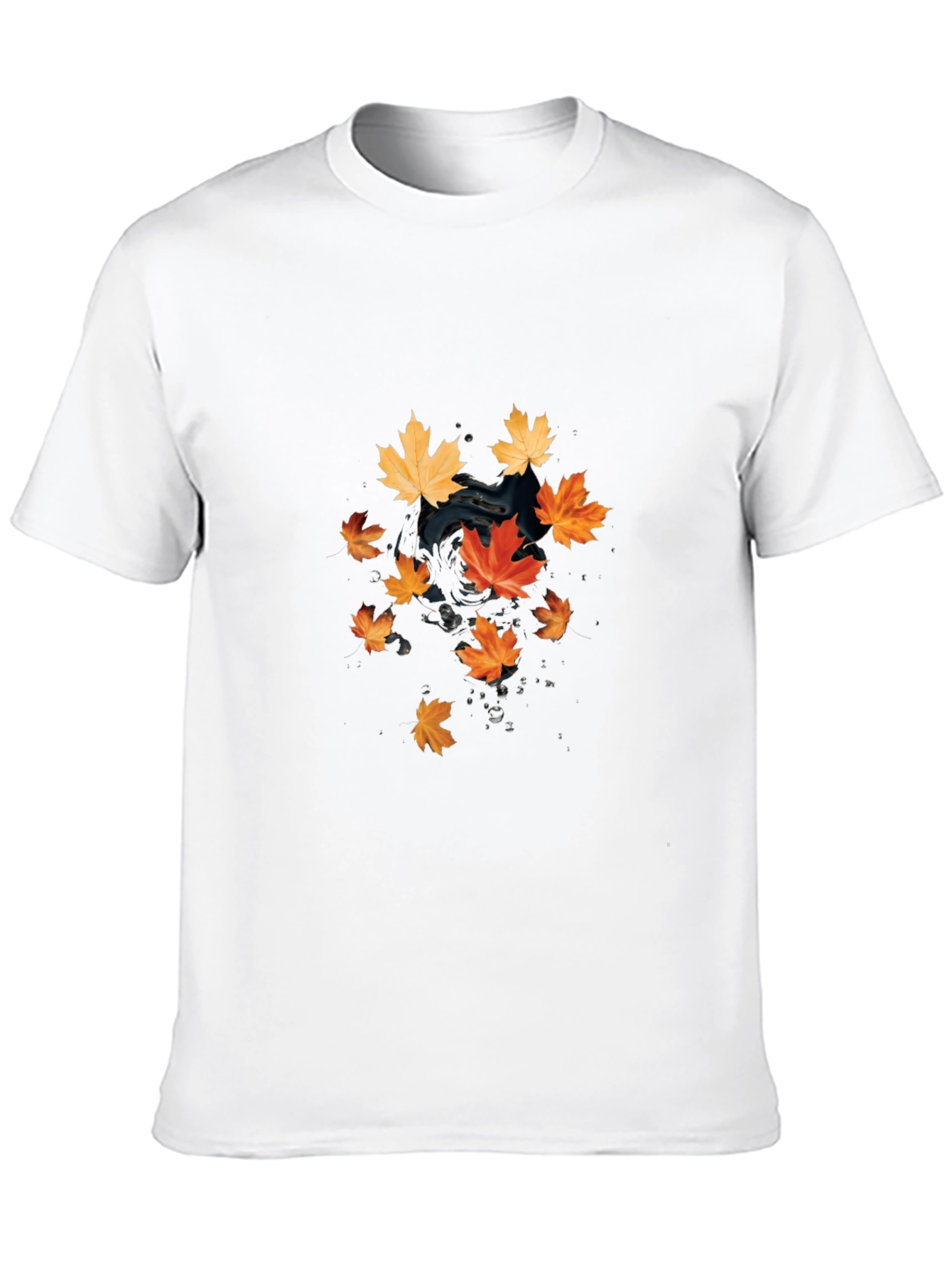 Autumn Leaves Black T-Shirt