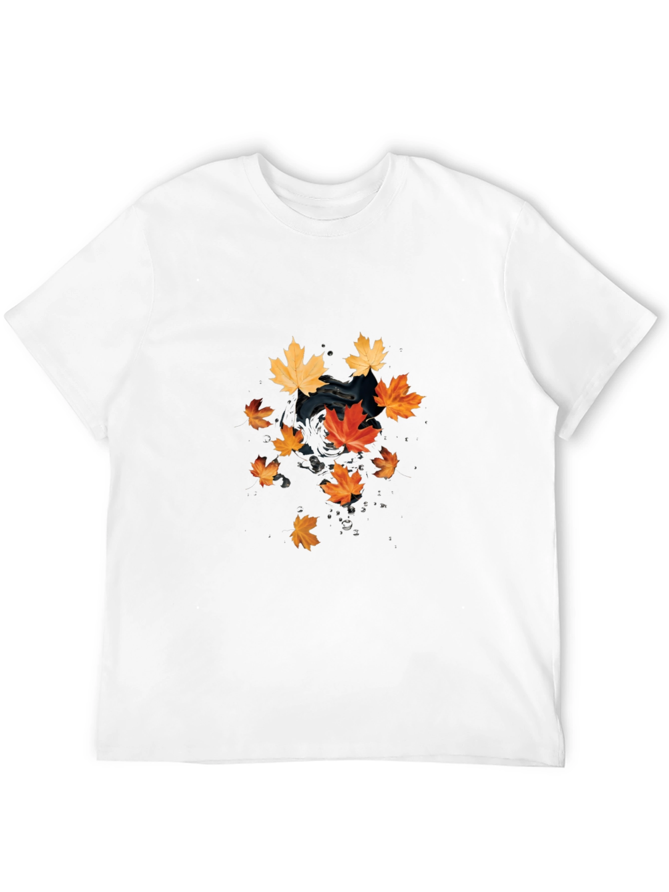 Autumn Leaves Black T-Shirt