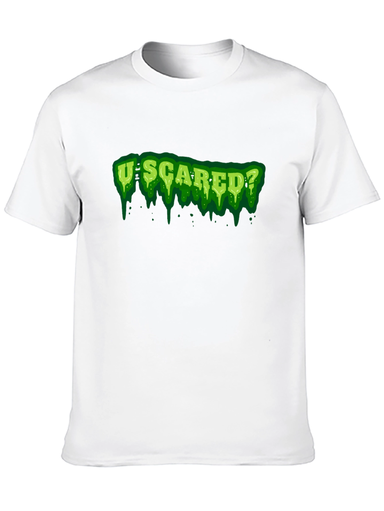 U Scared? Graphic Print Black T-Shirt