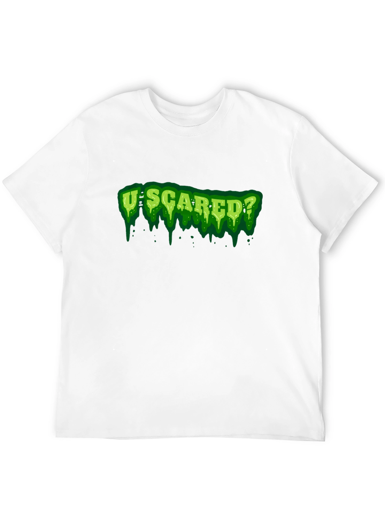 U Scared? Graphic Print Black T-Shirt