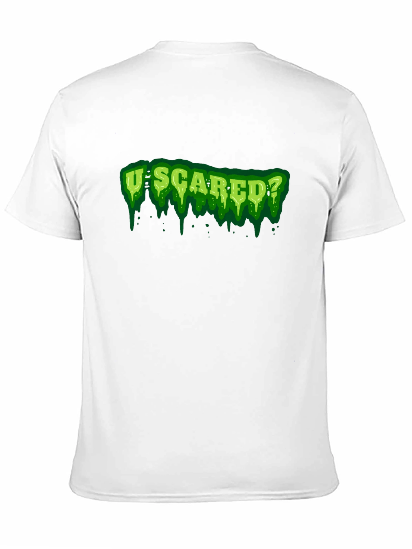 U Scared? Graphic Print Black T-Shirt