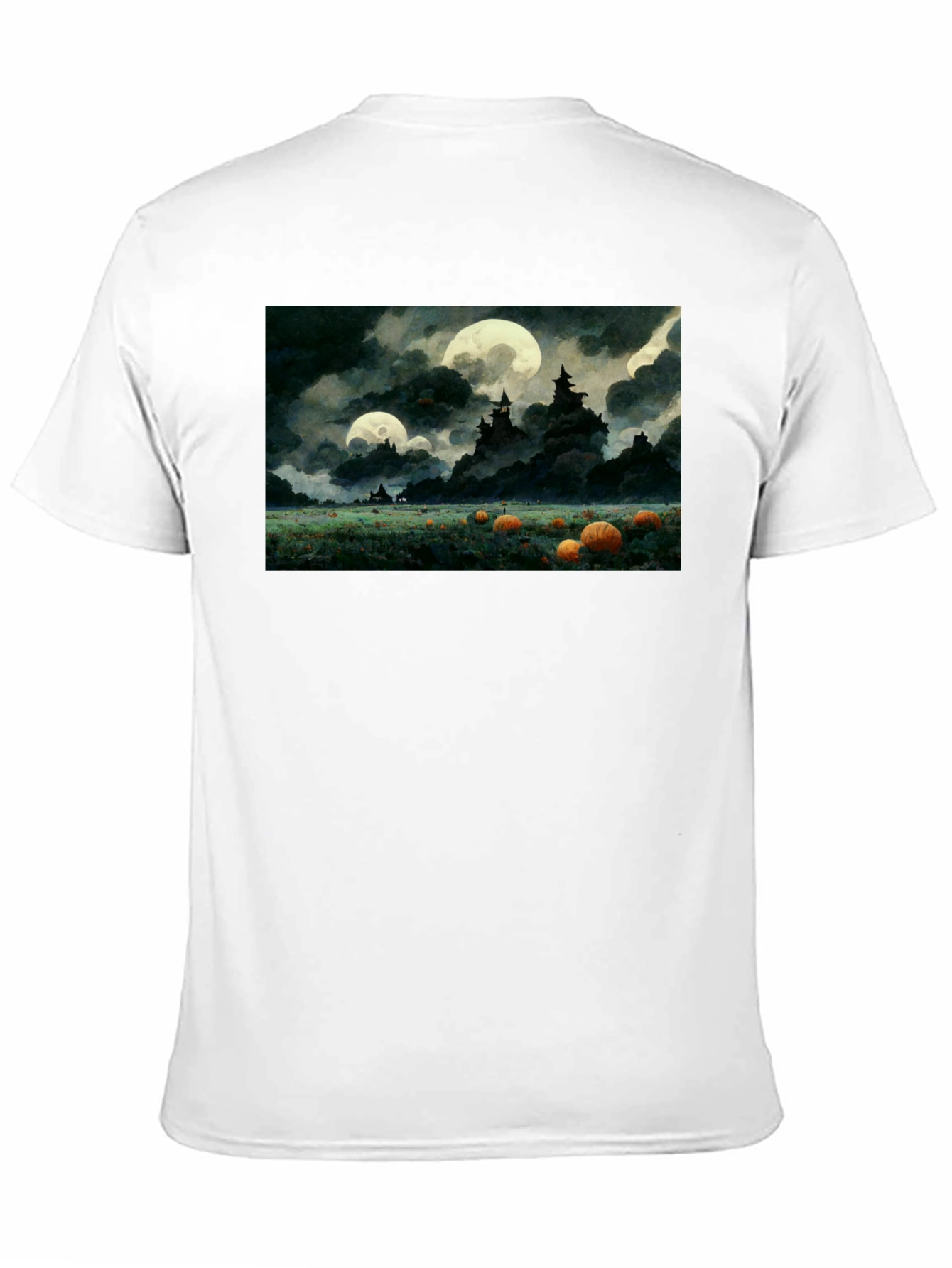 Spooky Pumpkin Patch Moonlit T-Shirt