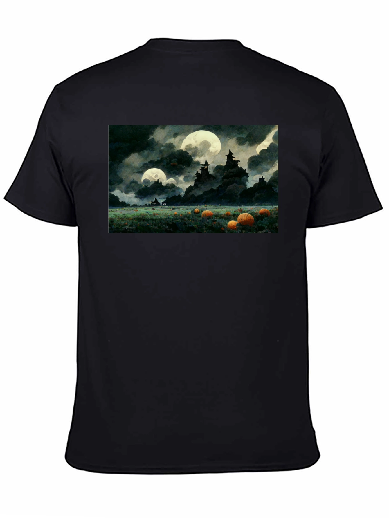 Spooky Pumpkin Patch Moonlit T-Shirt