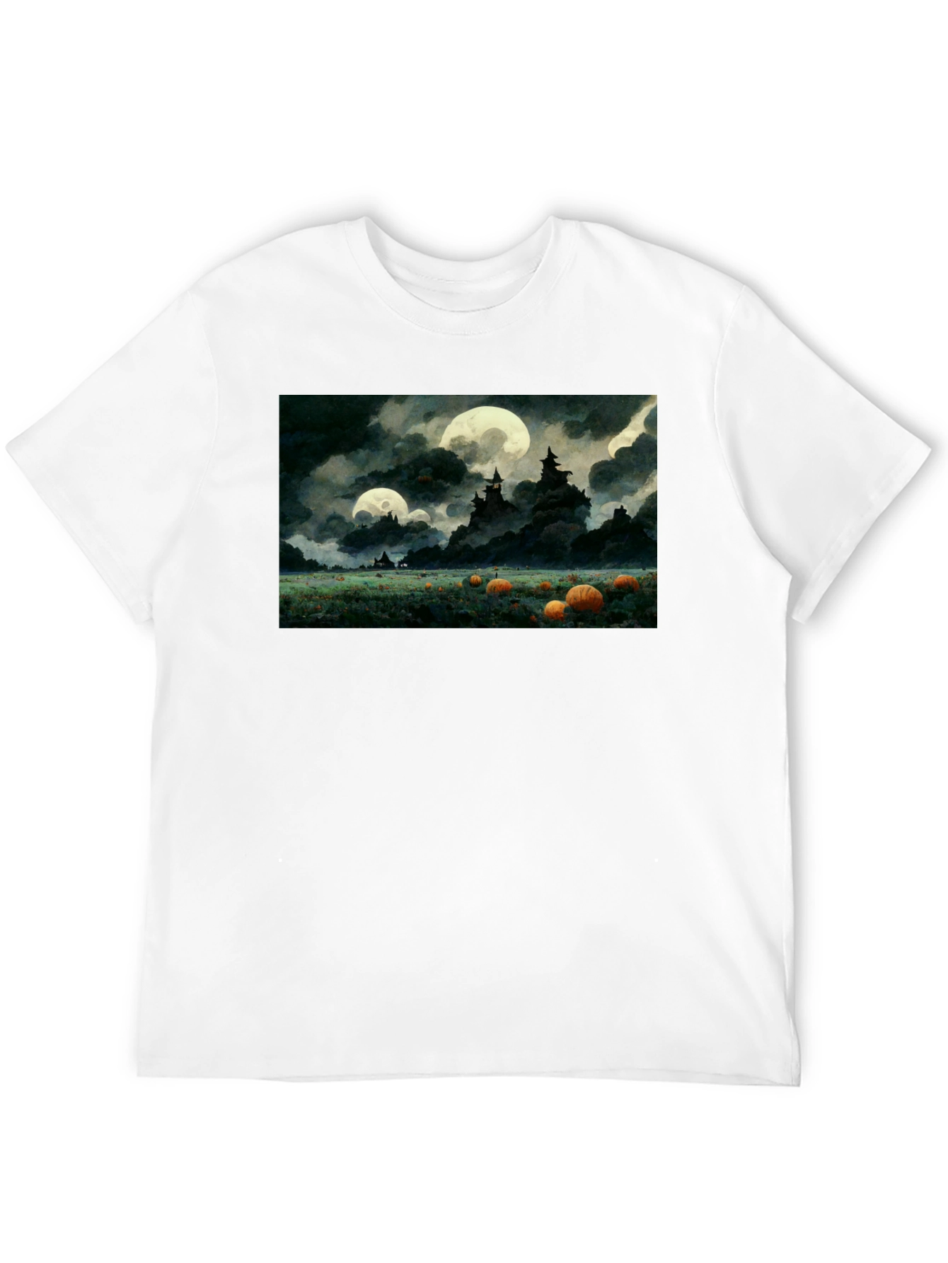 Spooky Pumpkin Patch Moonlit T-Shirt