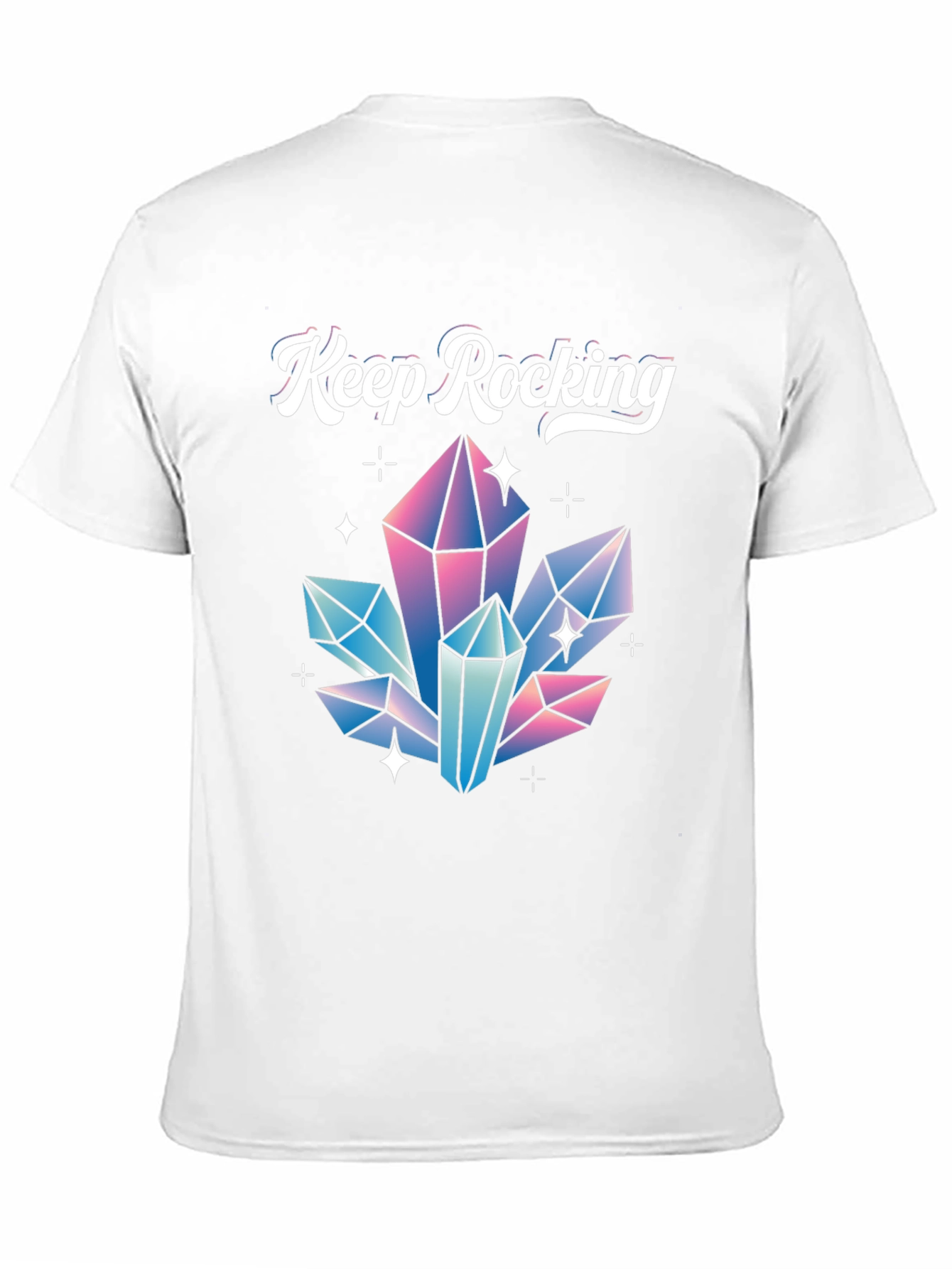 Keep Rocking Crystal Graphic Tee - Black