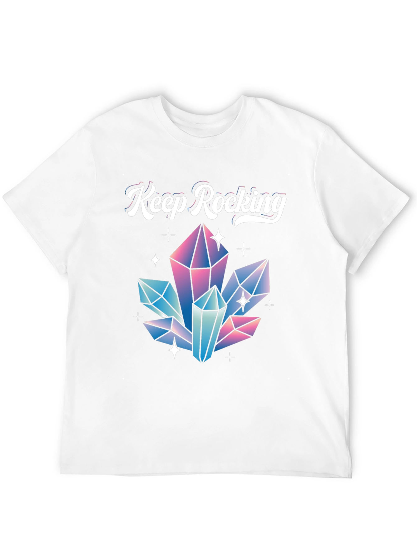 Keep Rocking Crystal Graphic Tee - Black
