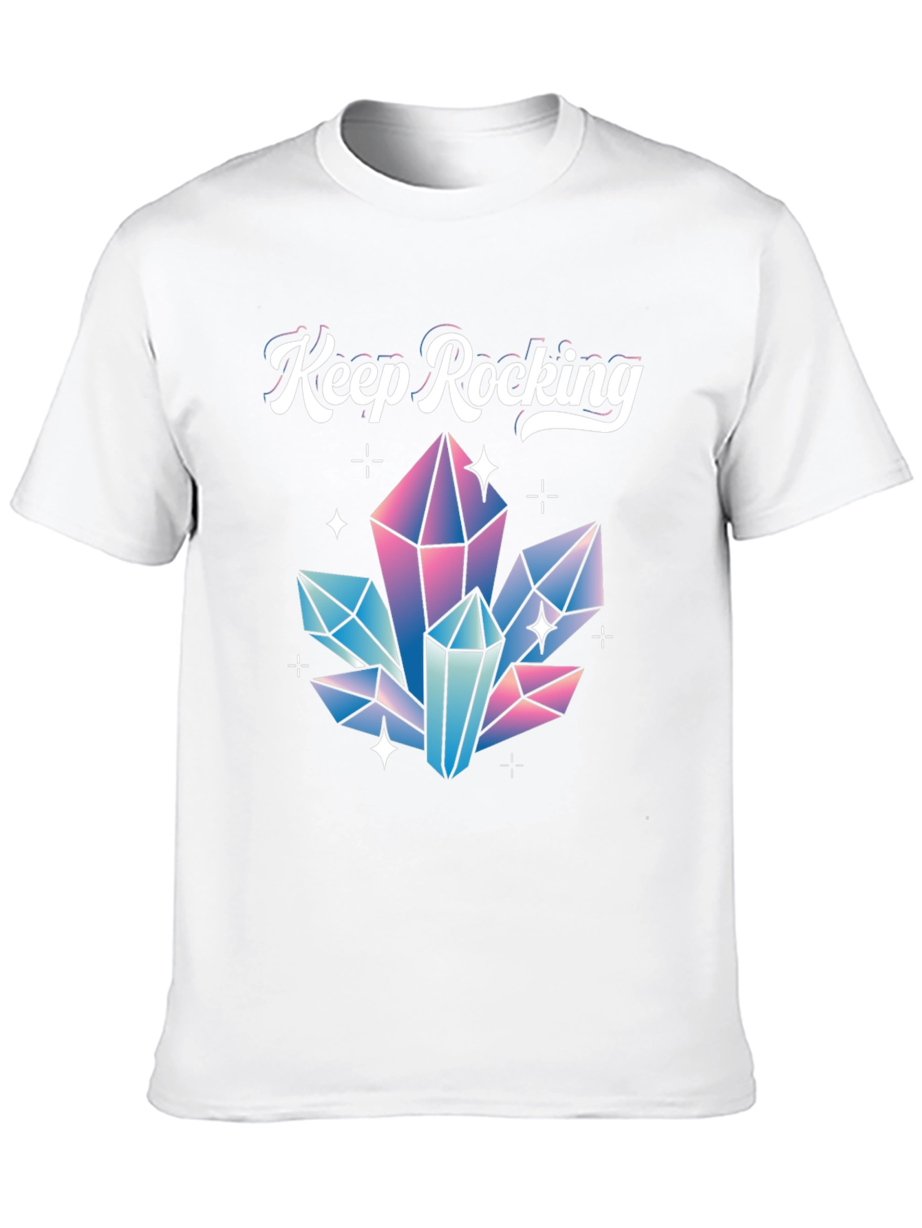 Keep Rocking Crystal Graphic Tee - Black