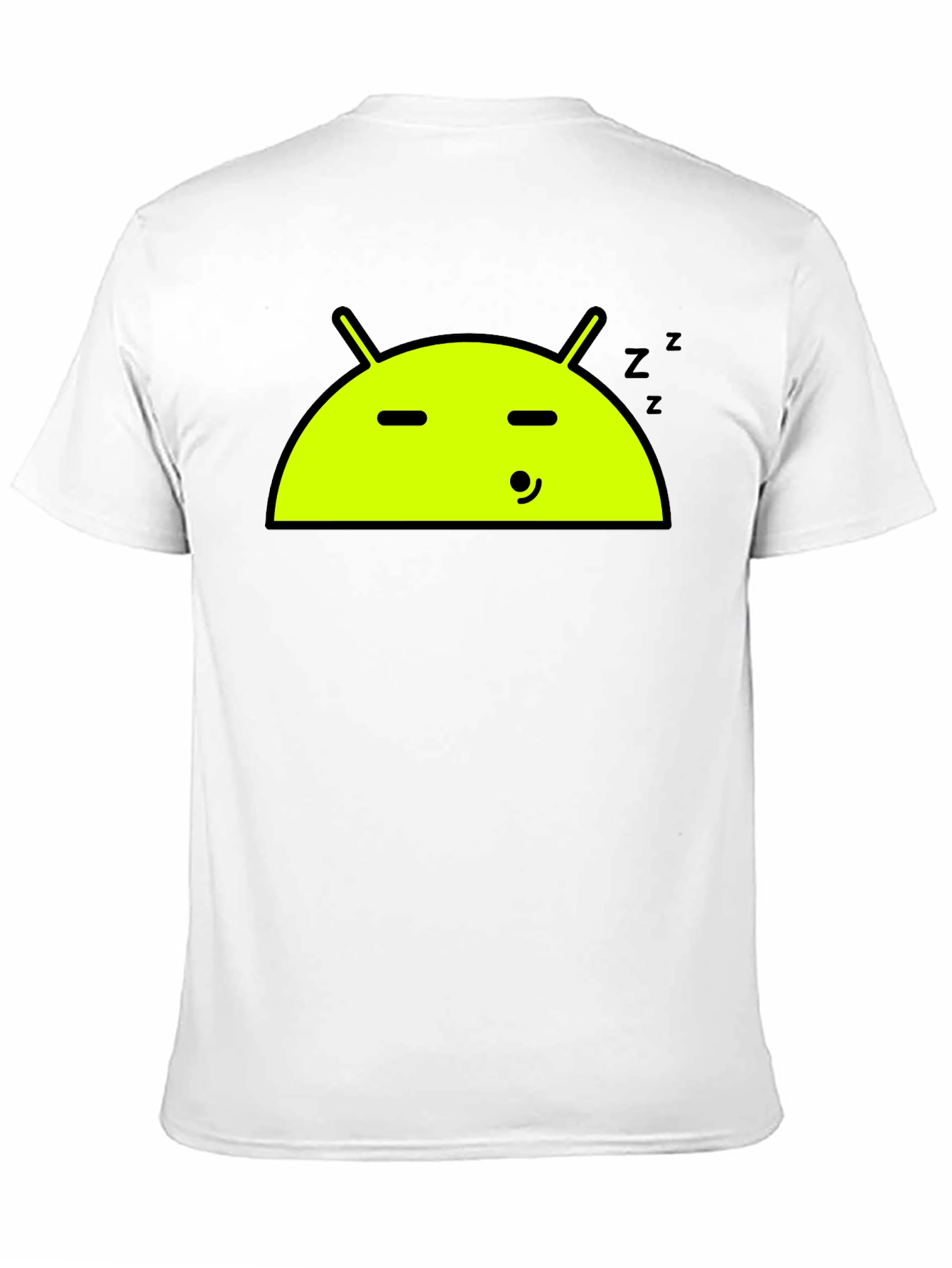 Android Sleeping T-Shirt - Black Cotton Tee