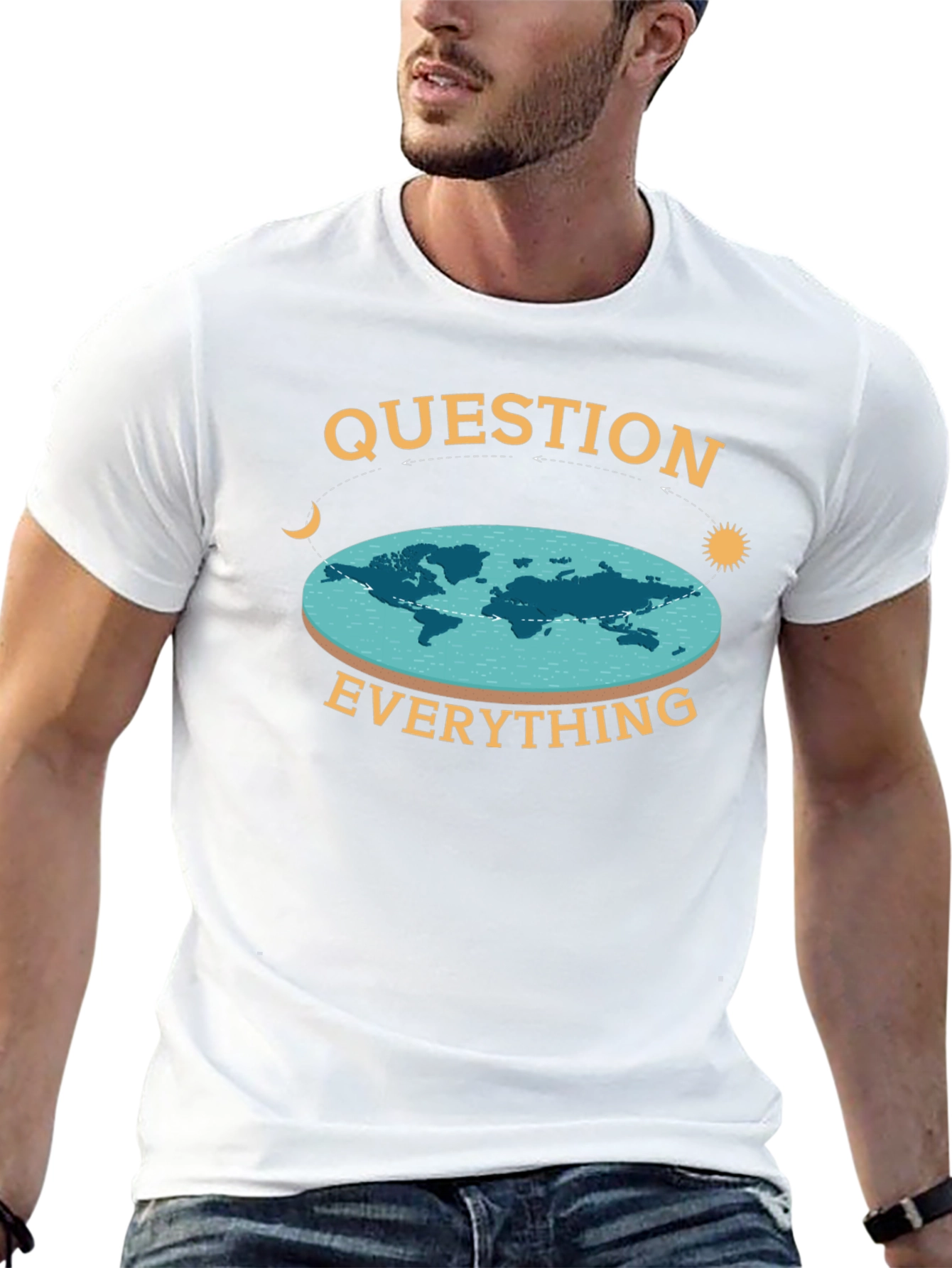 Question Everything Flat Earth T-Shirt