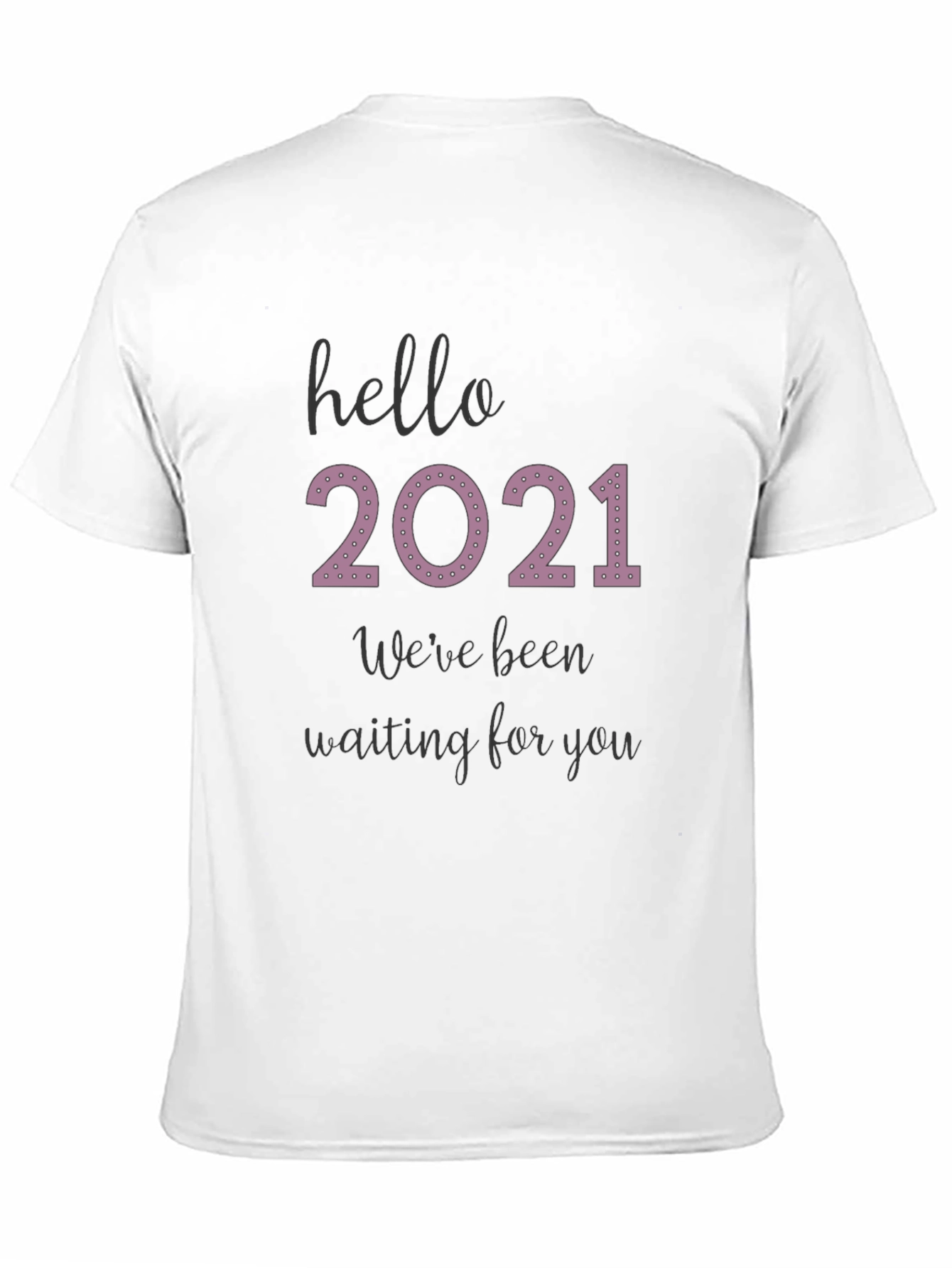 Hello 2021 Tee - Comfy Black Graphic T-Shirt