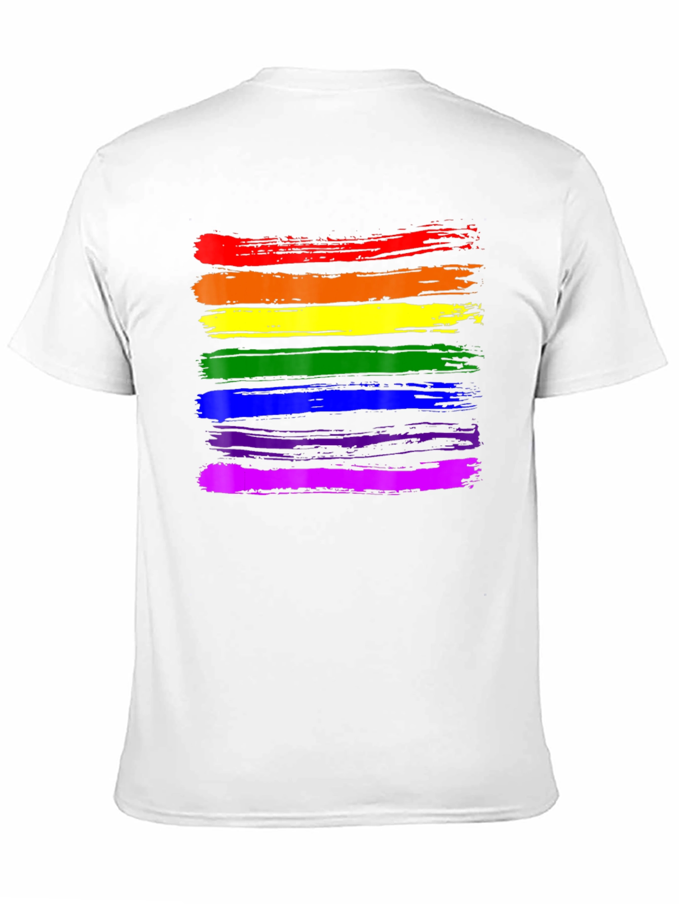 Pride Rainbow Stripe Black T-Shirt