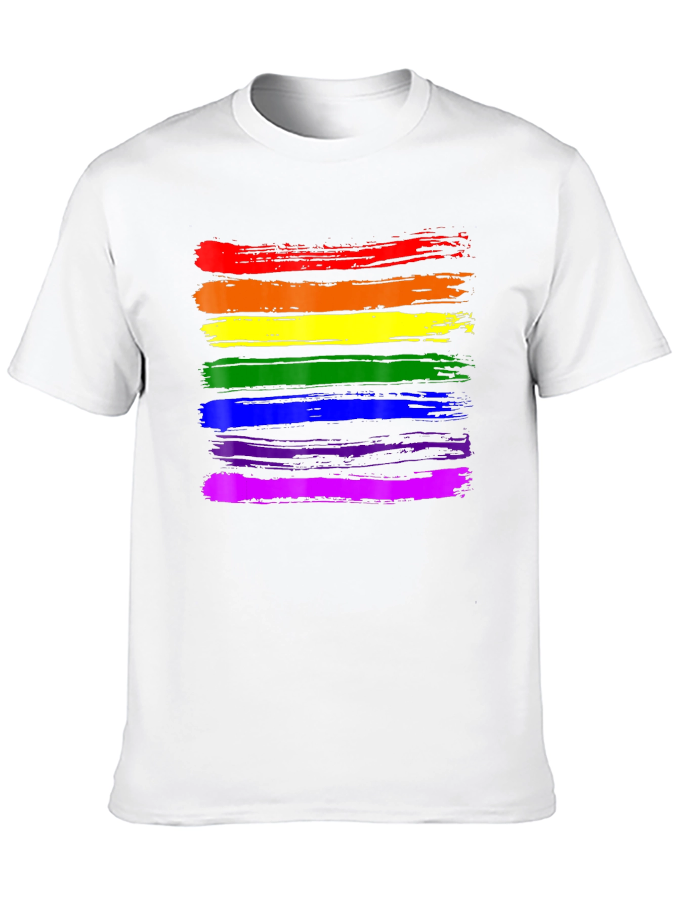 Pride Rainbow Stripe Black T-Shirt