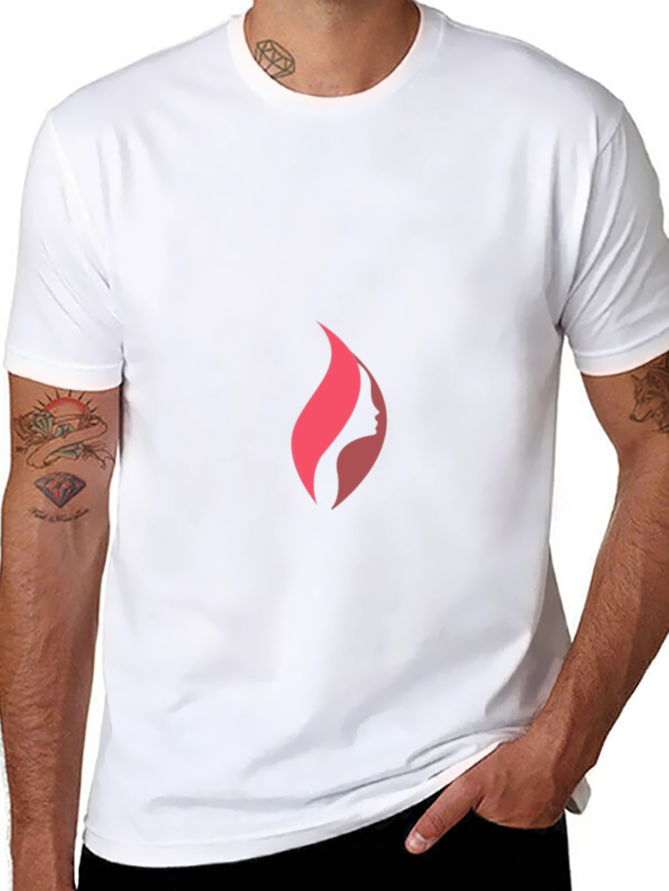 Silhouette Flame Graphic Tee - Stylish & Unique