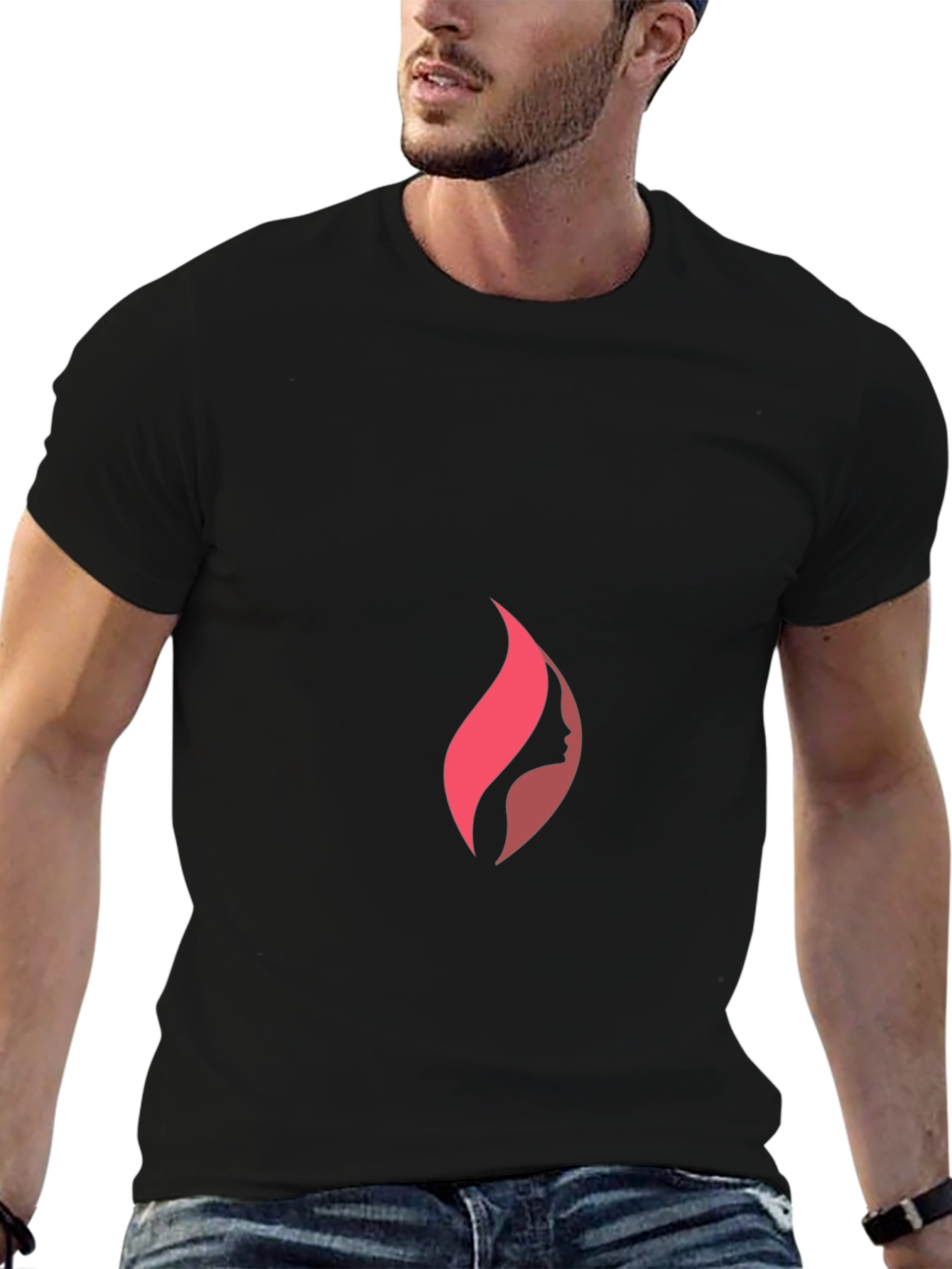 Silhouette Flame Graphic Tee - Stylish & Unique