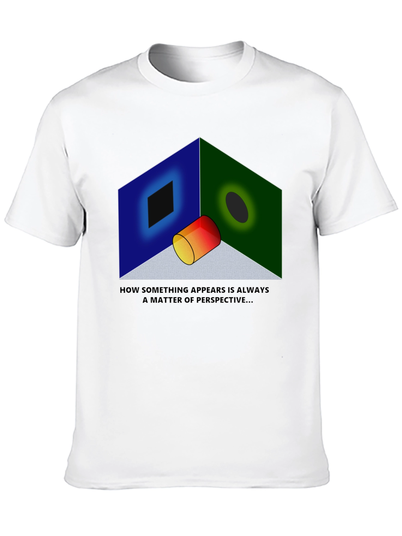 Perspective Illusion Graphic T-Shirt - Optical Design