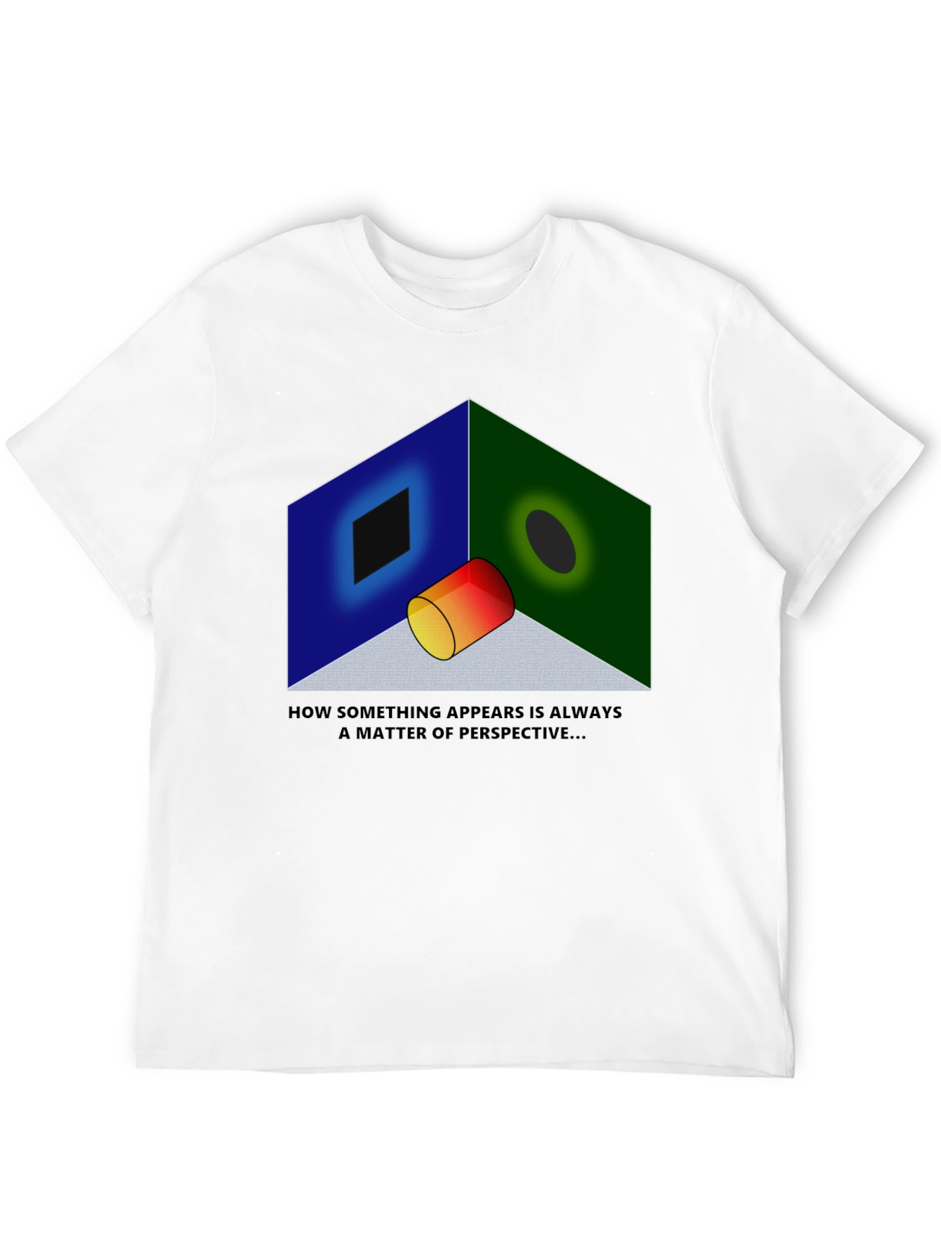 Perspective Illusion Graphic T-Shirt - Optical Design