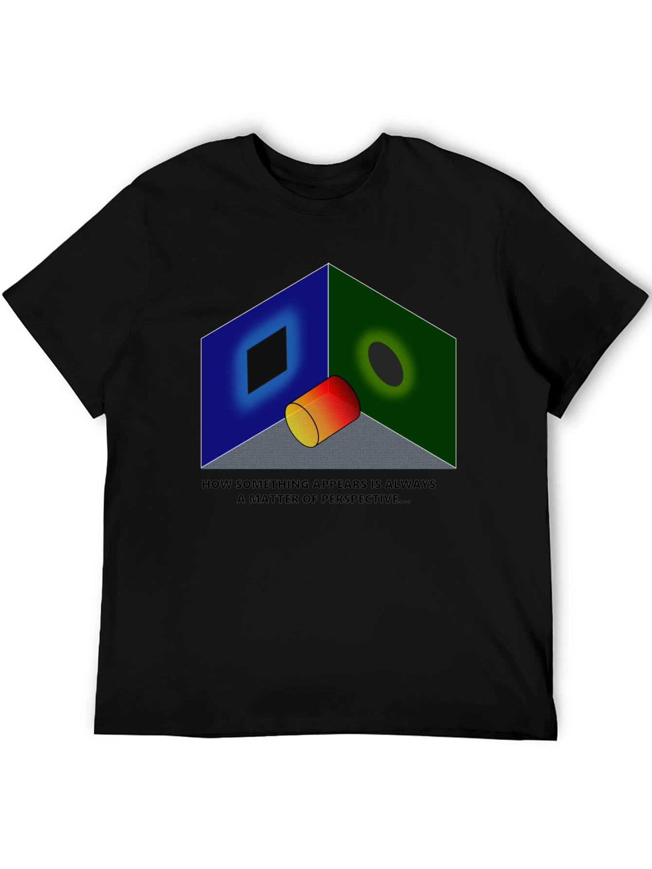 Perspective Illusion Graphic T-Shirt - Optical Design